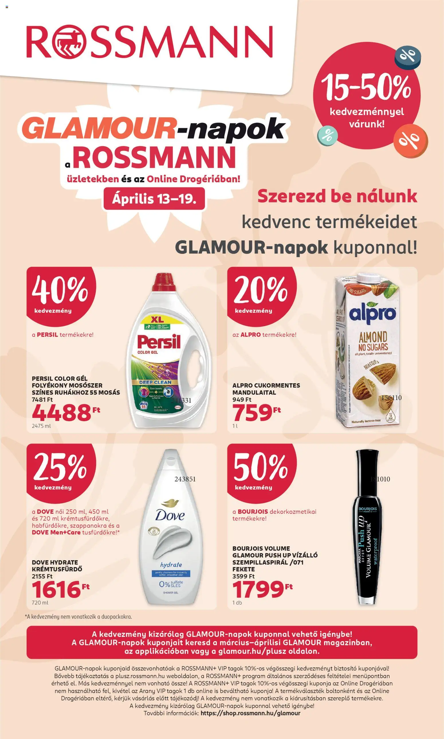 Rossmann akciós ujság - amely érvényes a következő dátumtól: 13.04.2026 | Oldal: 1