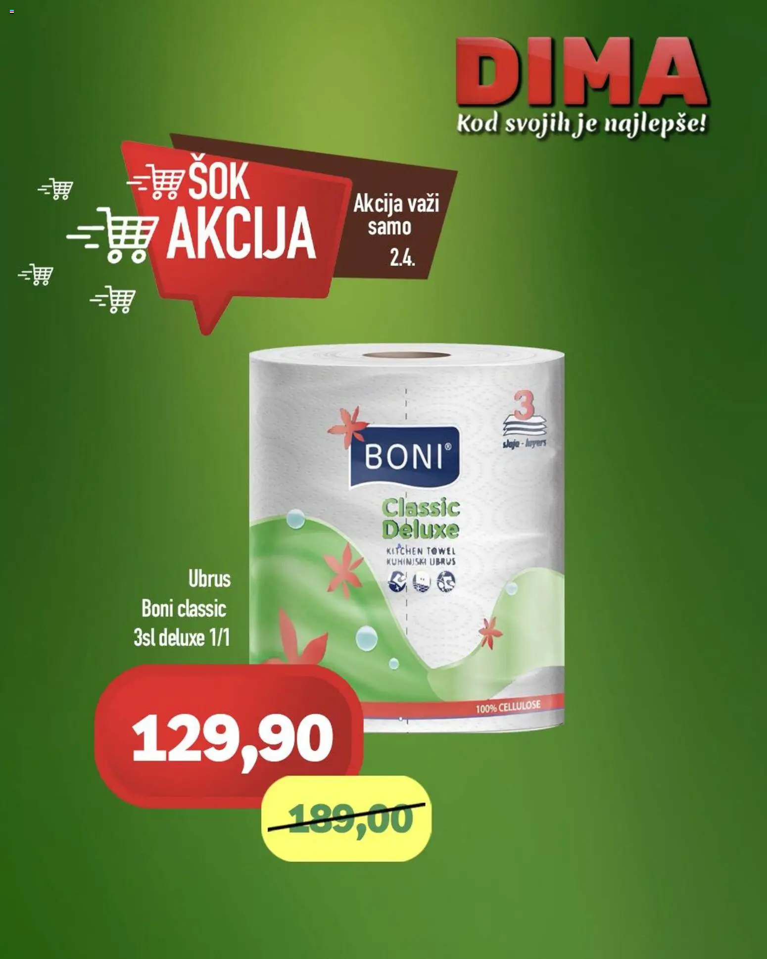 VP Dima katalog - važi od 02.04.2026 | Strana: 1 | Proizvode: Ubrus, Jaja, Sok