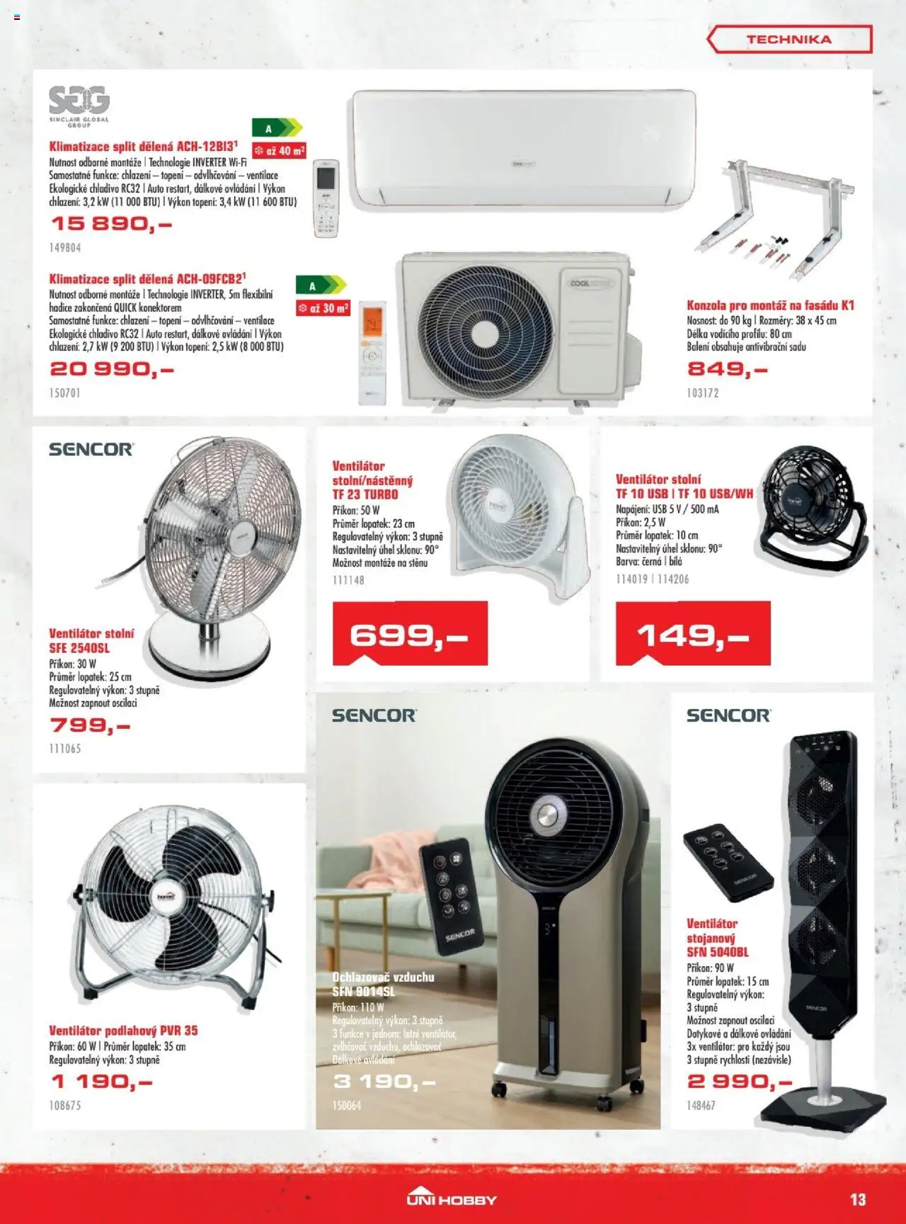 Uni Hobby leták od 28.05.2025 | Strana: 13 | Produkty: USB, Hadice, Klimatizace, Ventilátor