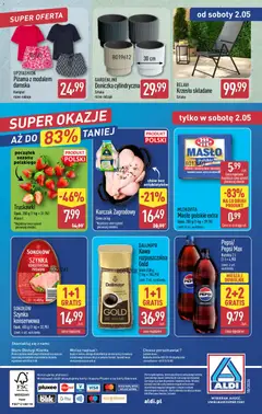 Pogląd oferty "Aldi gazetka" - ważna od 27.04.2026 | Strona: 43 | Produkty: Kurczak, Pepsi, Szynka, Kurczak zagrodowy