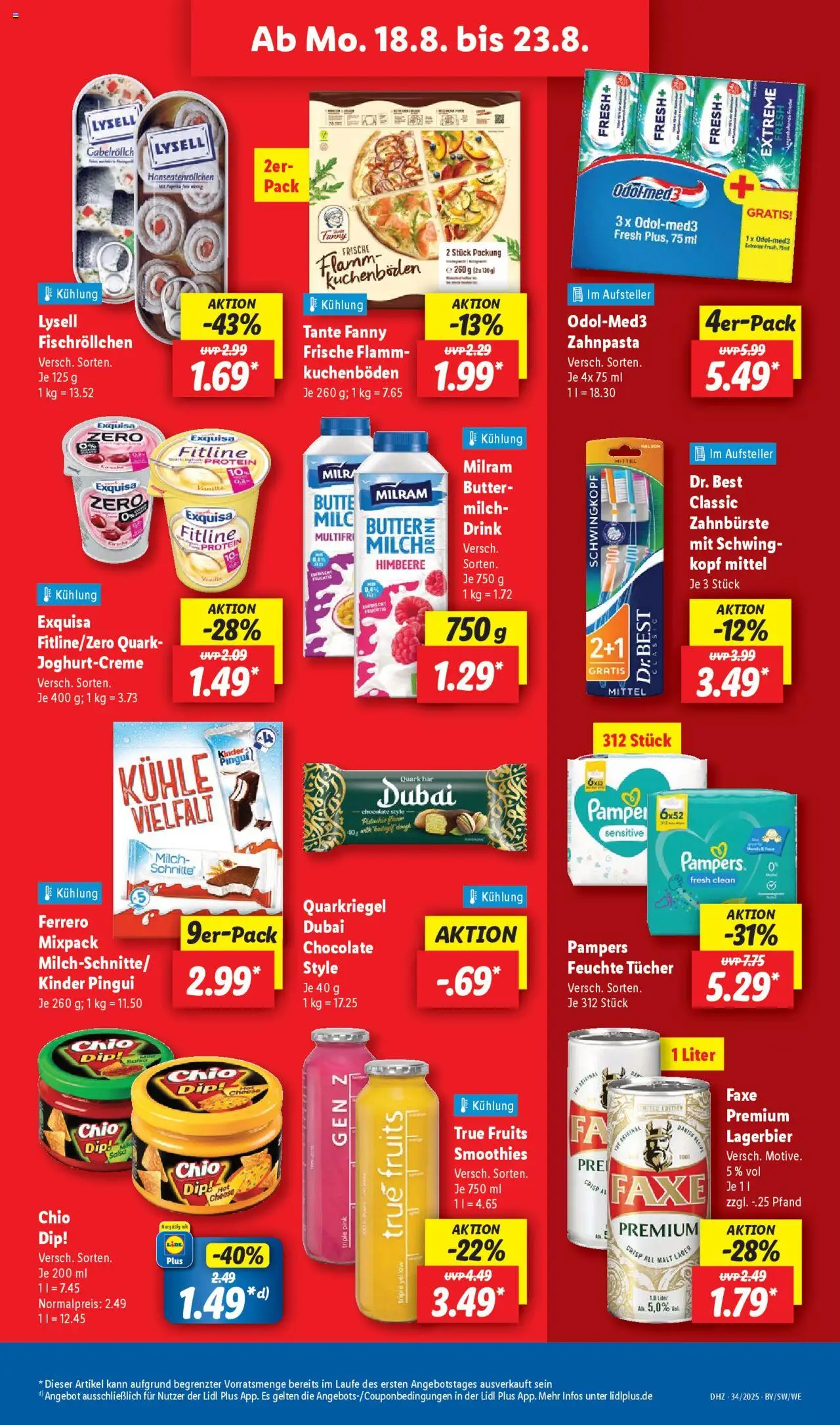 Lidl Prospekt Aarbergen	 - gültig ab dem 18.08.2025 | Seite: 13 | Produkte: Quark, Exquisa, Zahnpasta, Himbeere
