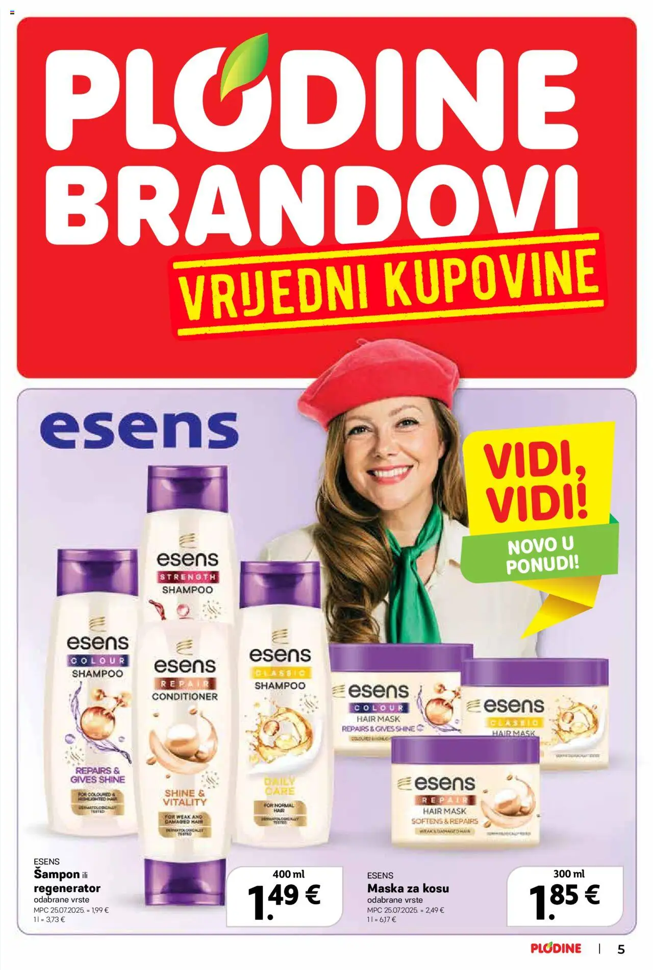 Plodine katalog | vrijedi od 27.08.2025 | Stranica: 5 | Proizvodi: Šampon, Regenerator, Maska za kosu, Maska