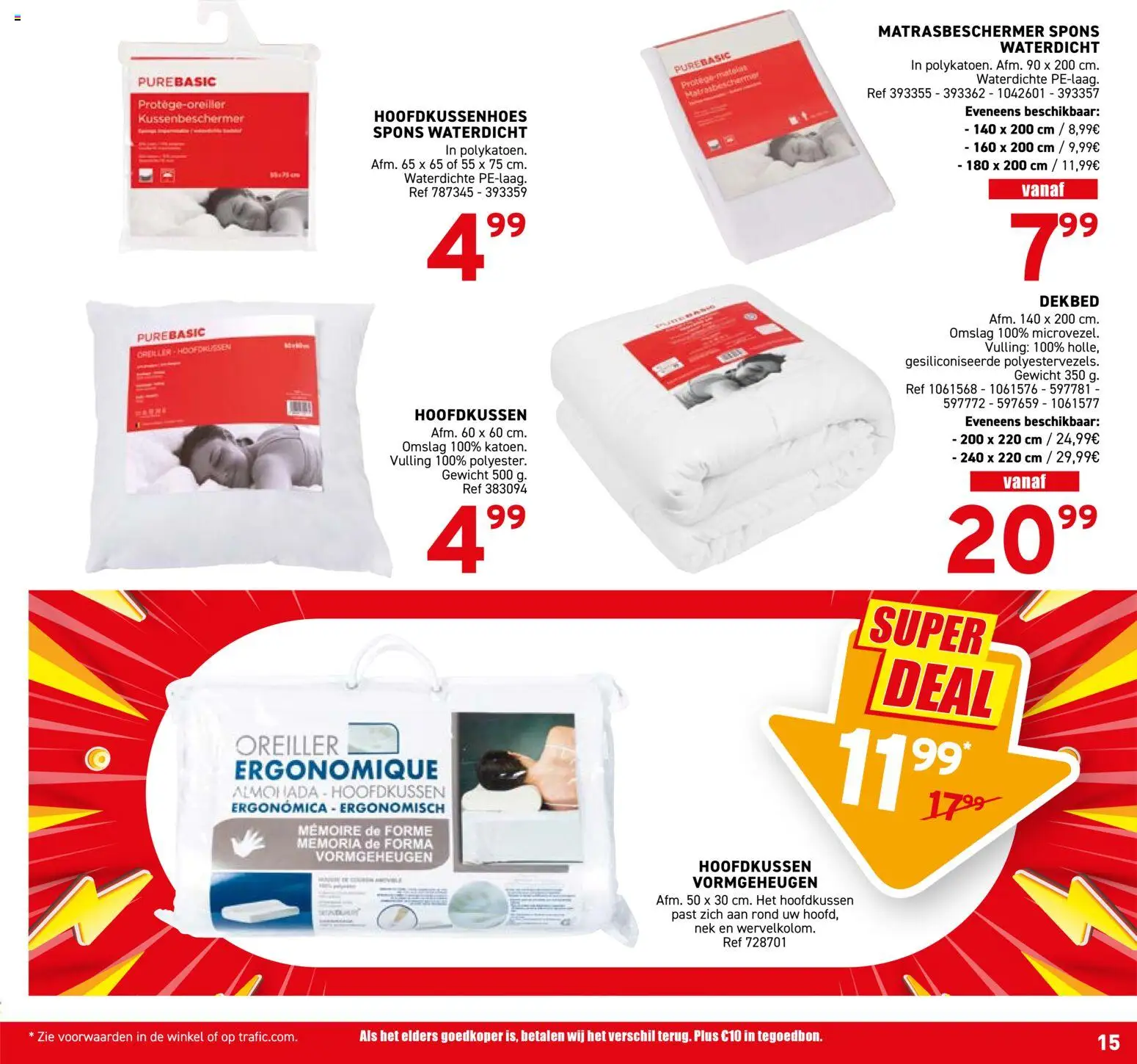 {H1} | Pagina: 15 | Producten: Gewicht, Dekbed