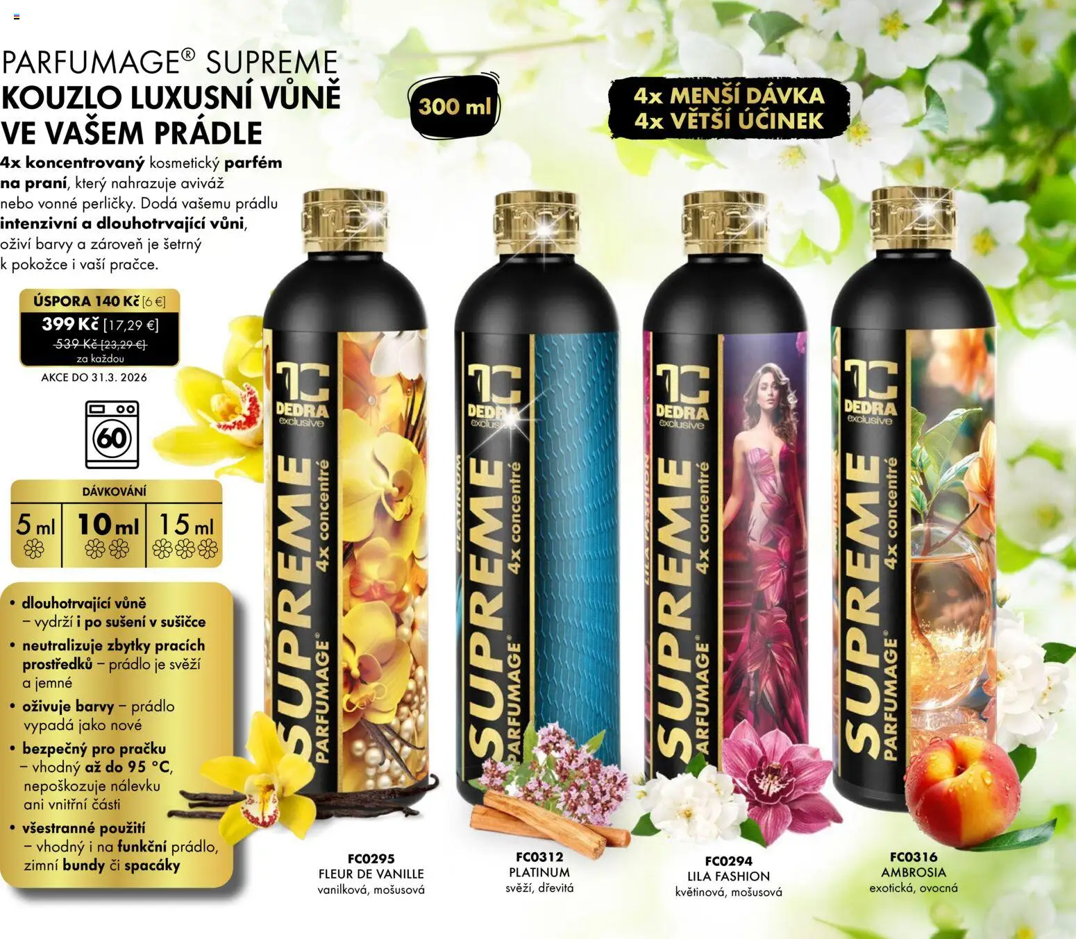Nové Dedra akcie – leták je platný od 01.03.2026 | Strana: 2 | Produkty: Parfém, Aviváž