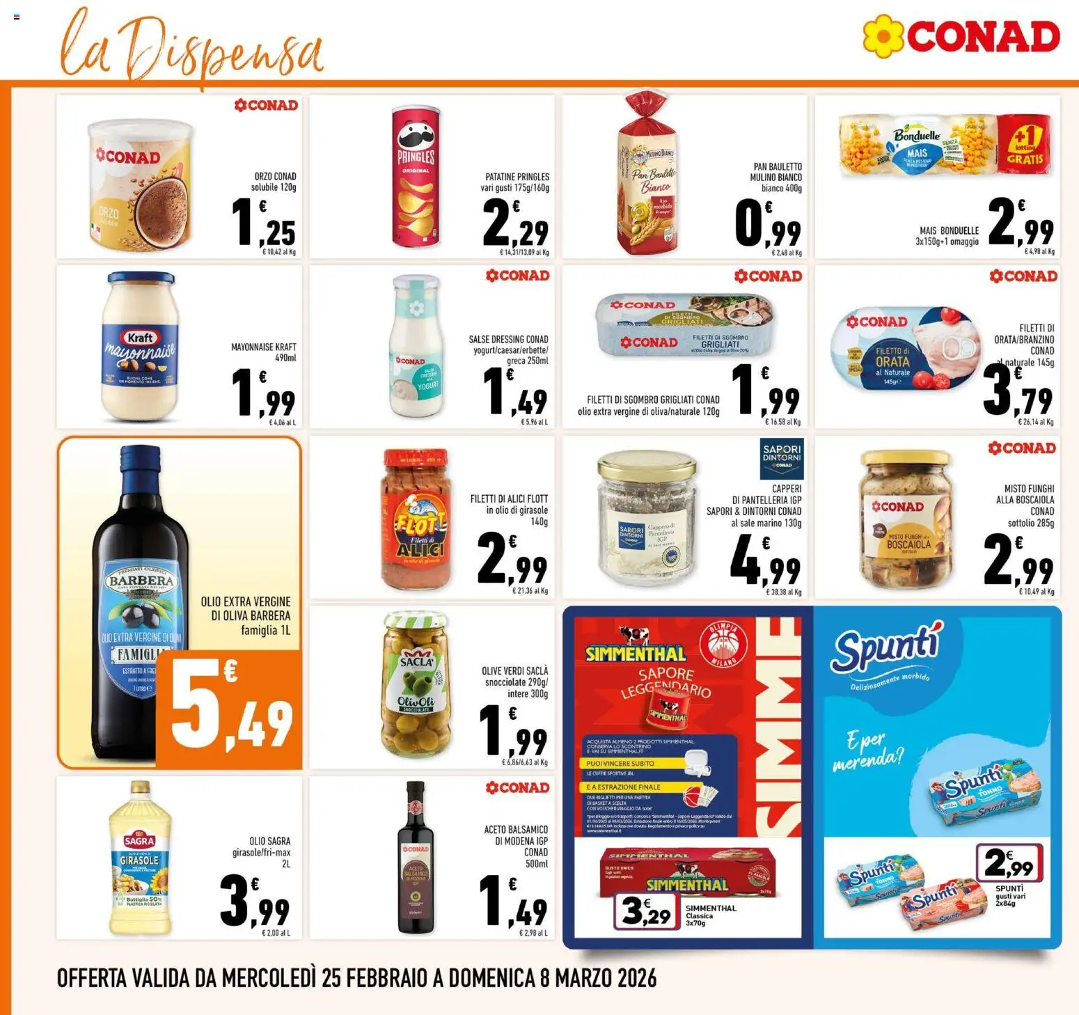 Volantino Conad del 25.02.2026 | Pagina: 16 | Prodotti: Yogurt, Olive, Aceto, Cuffie