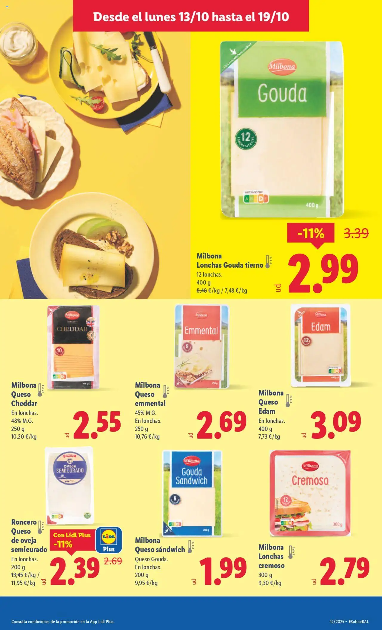 Lidl catálogo BCN │ válido desde el 13.10.2025 | Página: 17 | Productos: Queso de oveja, Queso