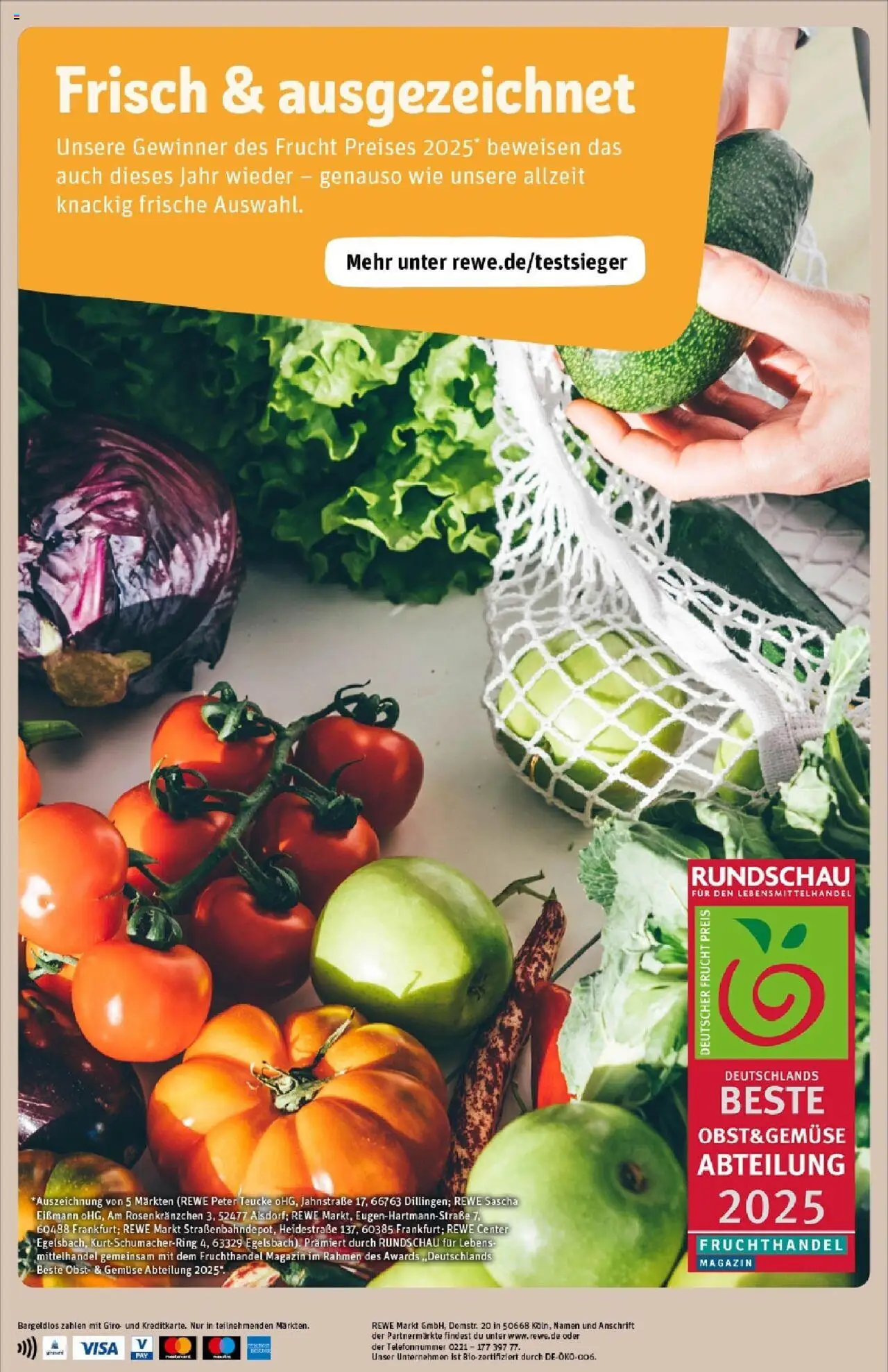 Rewe prospekt Frankfurt / Nieder-Eschbach	 - gültig ab dem 01.06.2025 | Seite: 26 | Produkte: Gemüse, Obst