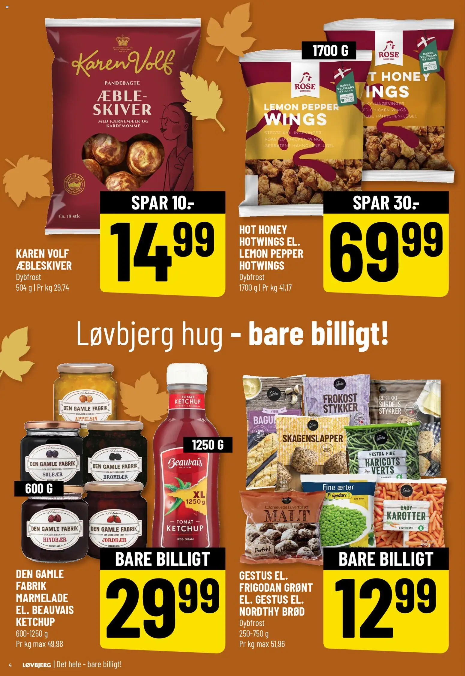 Løvbjerg tilbudsavis – gyldig fra 24.10.2025 | Side: 4 | Produkter: Kærnemælk, Marmelade, Solbær, Ærter