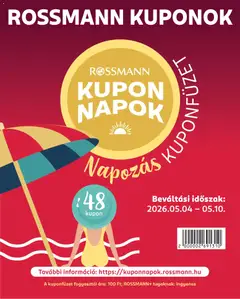 Rossmann Kupon Napok - amely érvényes a következő dátumtól: 04.05.2026