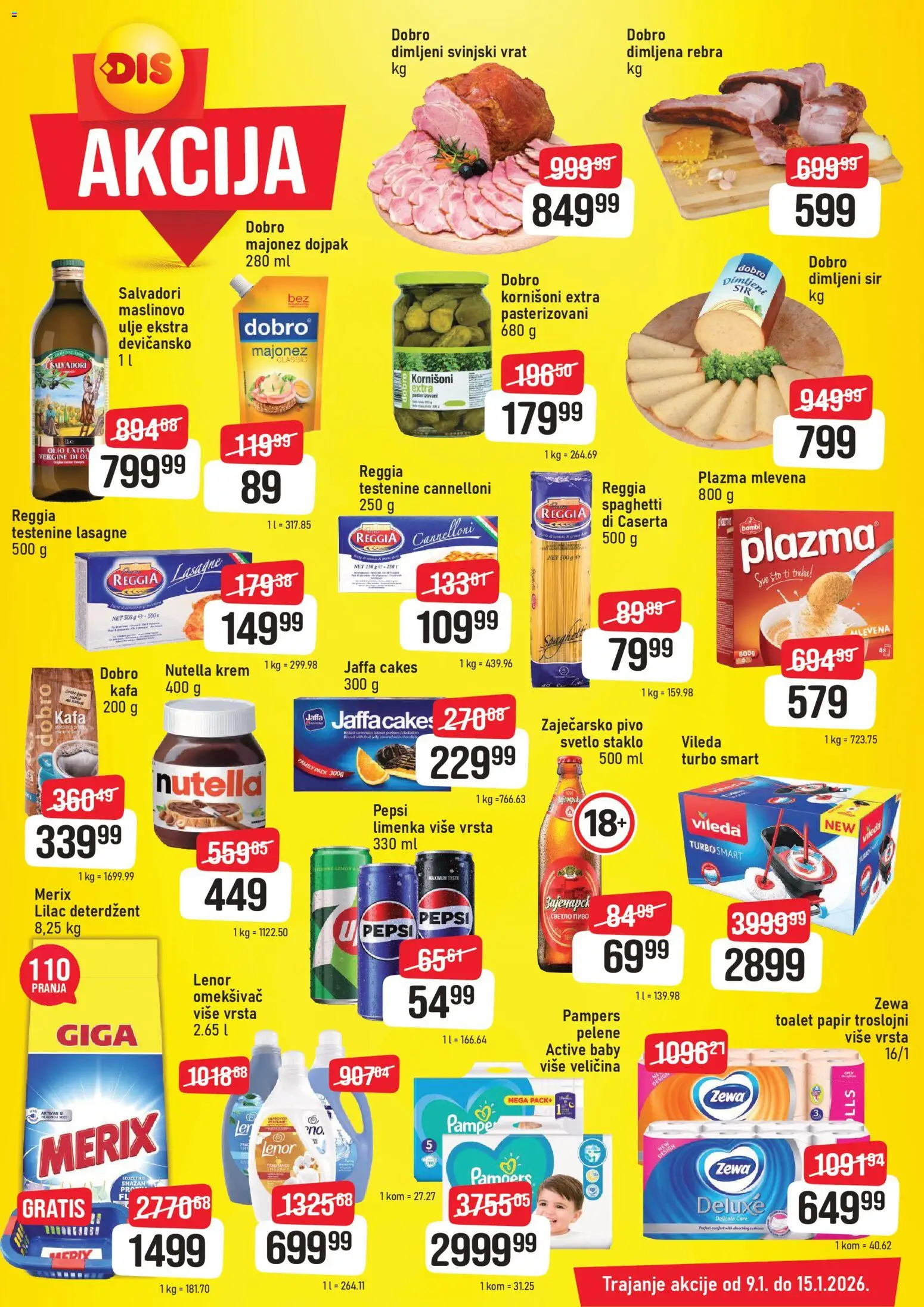 Super DIS katalog - važi od 09.01.2026 | Strana: 2 | Proizvode: Plazma, Zaječarsko pivo, Ulje, Pivo
