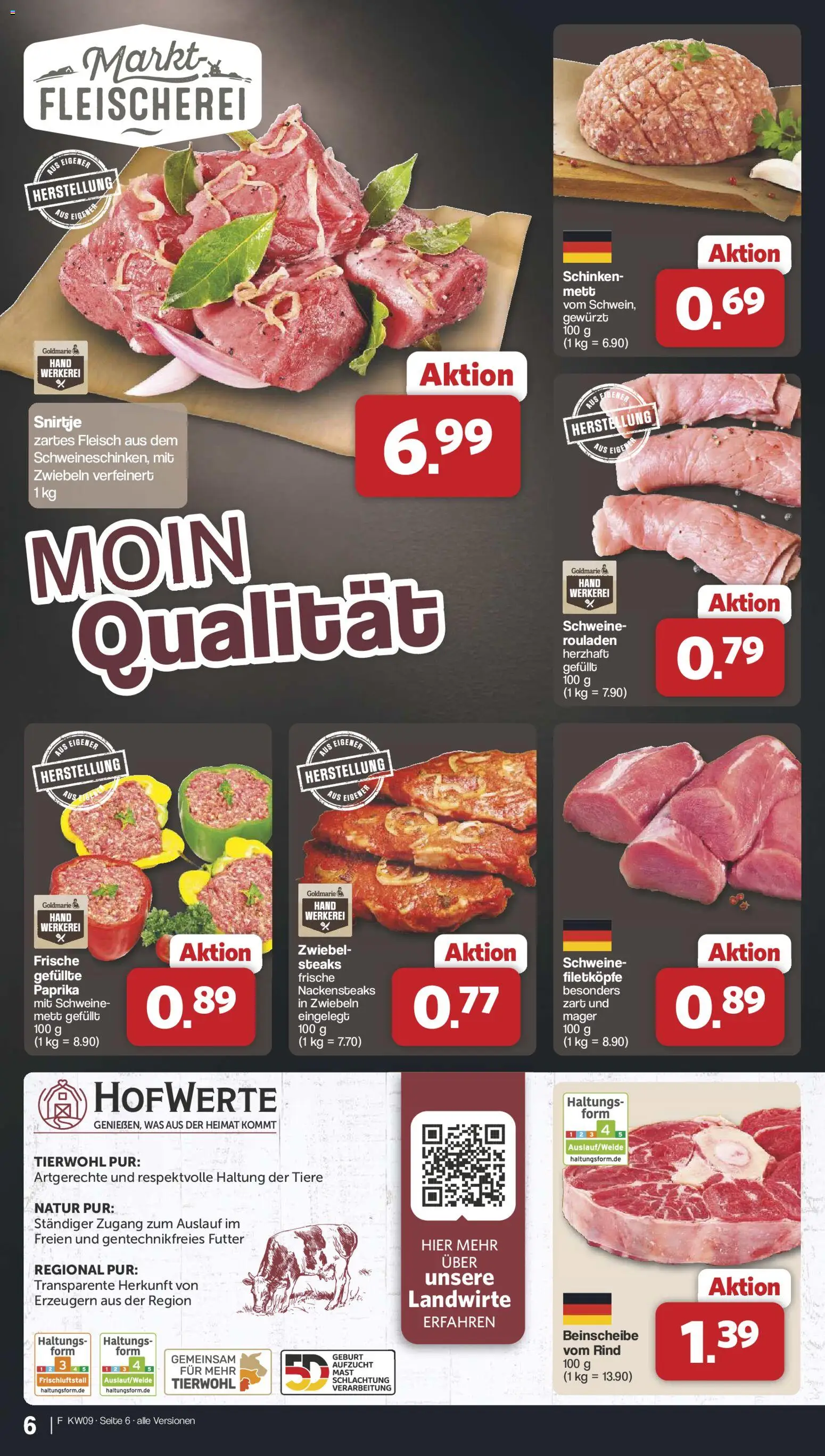 Famila Nordwest Prospekt 	 – gültig ab 23.02.2026 | Seite: 6 | Produkte: Nackensteaks, Zwiebeln, Paprika, Fleisch