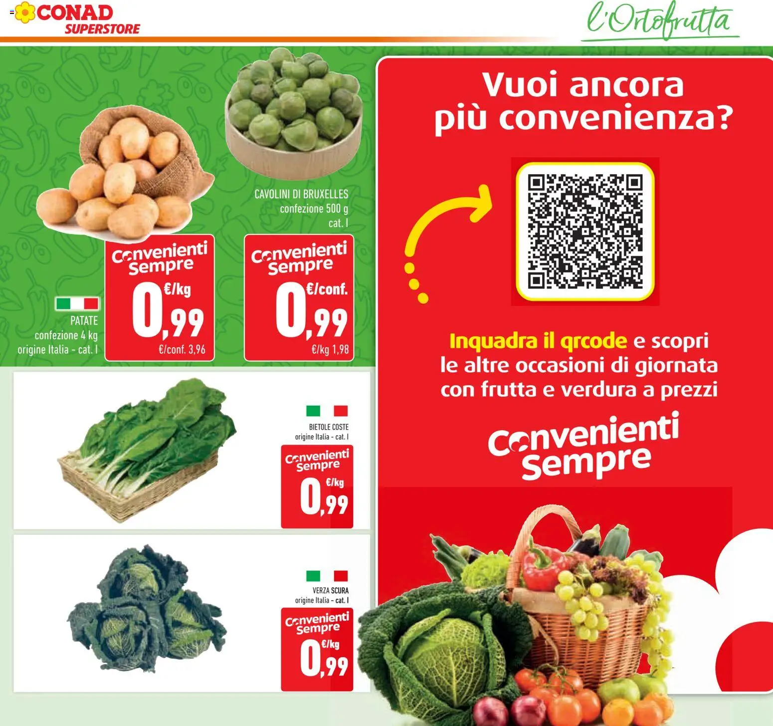 Volantino Conad del 03.12.2025 | Pagina: 31 | Prodotti: Patate, Frutta, Cavolini di bruxelles