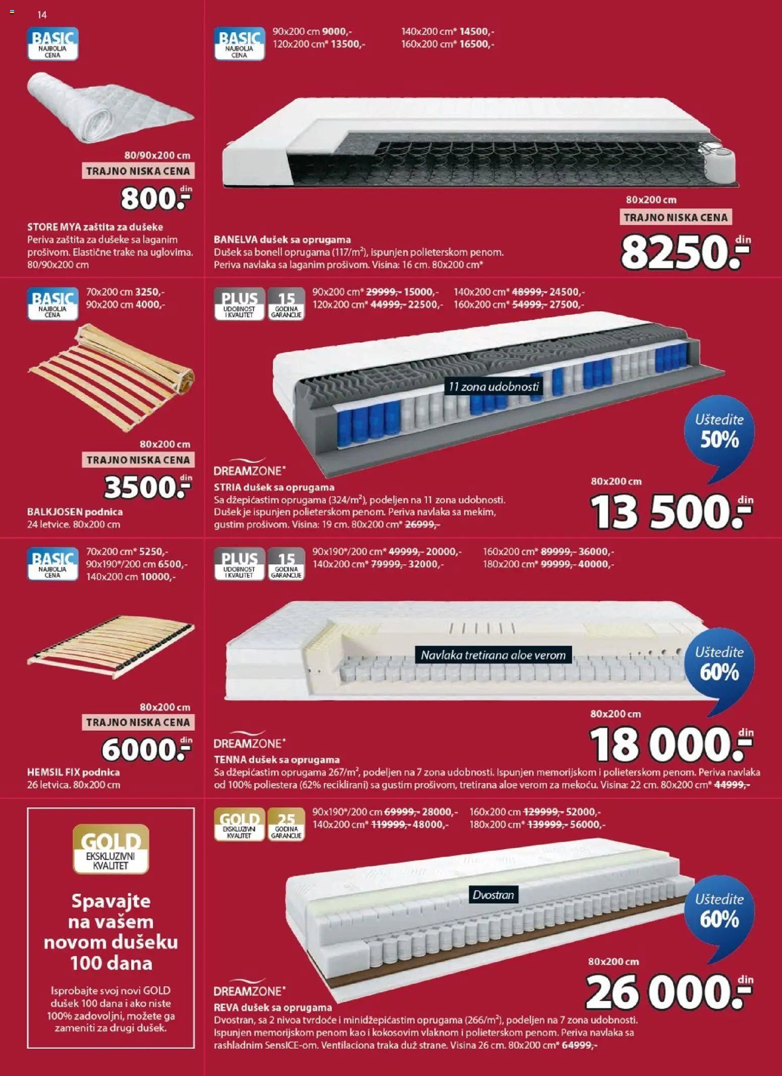 Jysk katalog - važi od 24.12.2025 | Strana: 14 | Proizvode: Dušek