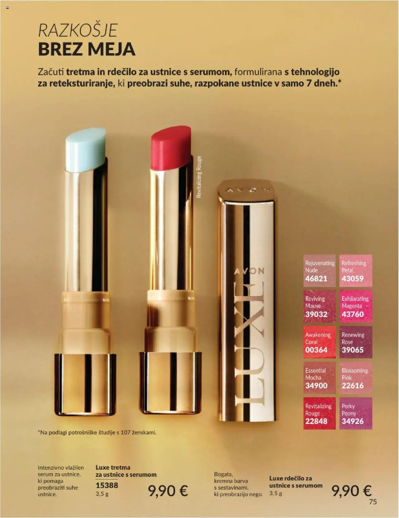 Avon katalog │ velja od 31.07.2025 | Stran: 75 | Izdelki: Rdecilo za ustnice, Barva
