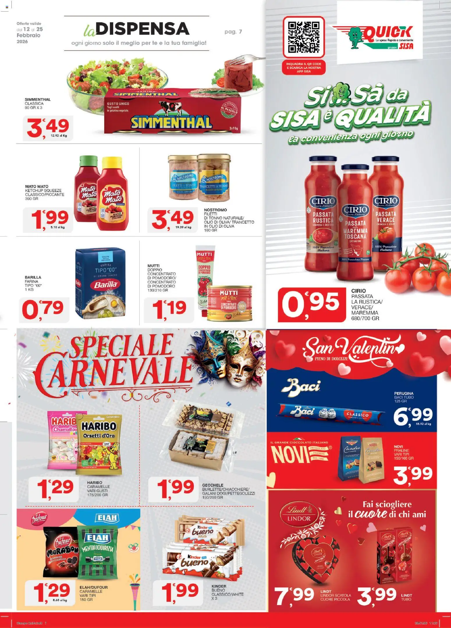 Volantino SISA del 12.02.2026 | Pagina: 7 | Prodotti: Olio, Tubo, Tonno, Scatola