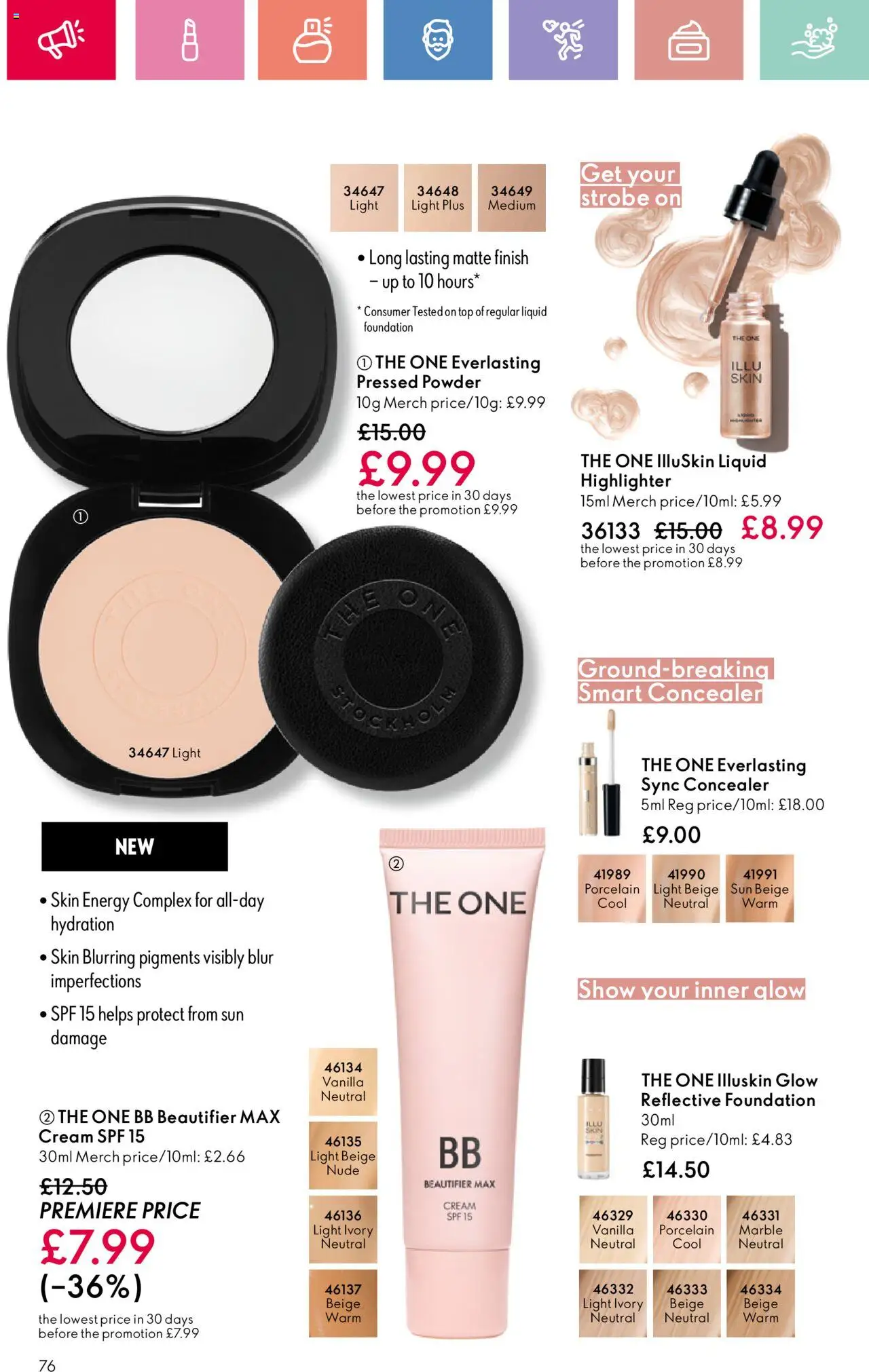  | Page: 76 | Products: Concealer, Powder, Cream, Vanilla