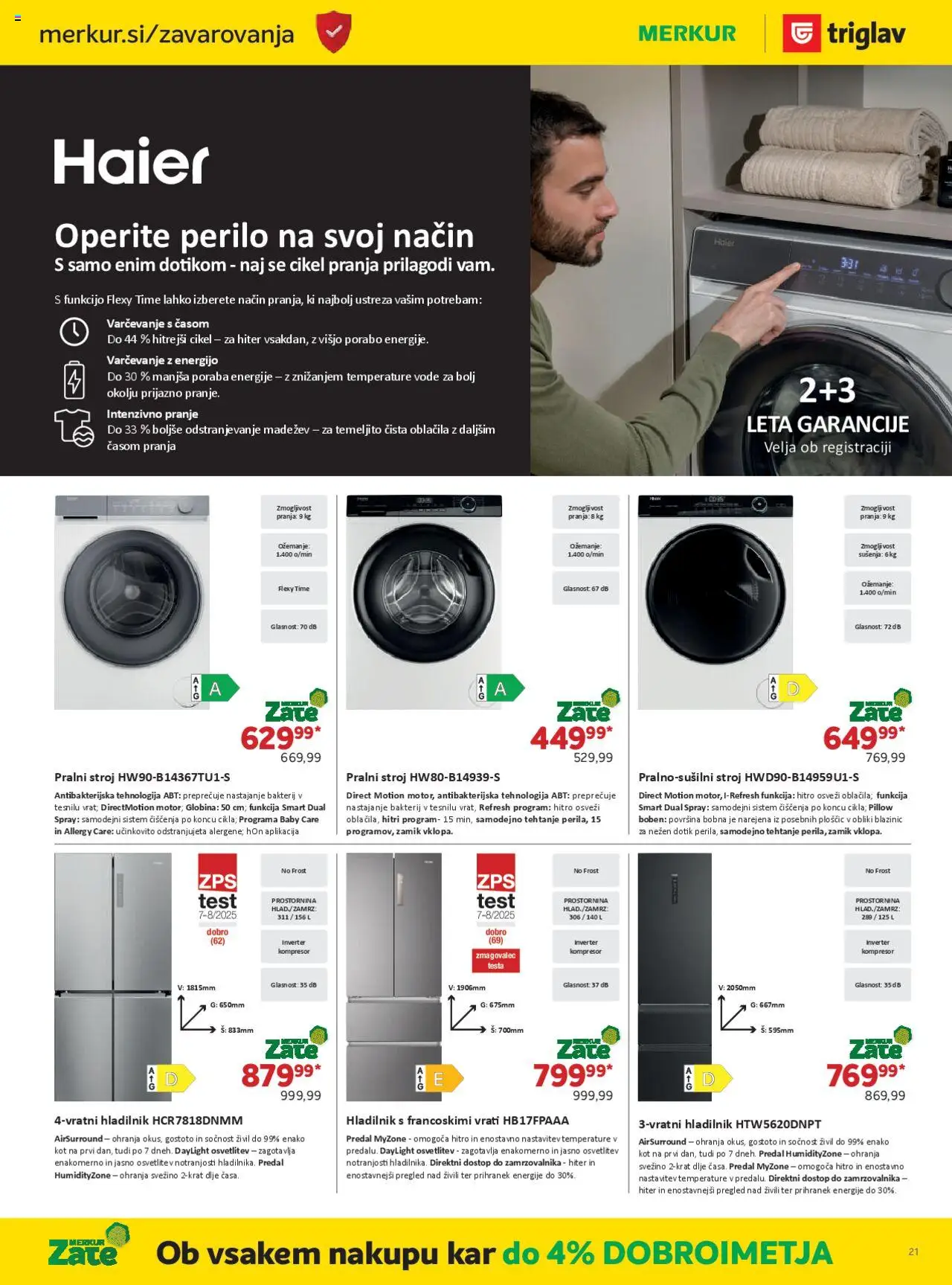 Merkur katalog │ velja od 06.08.2025 | Stran: 21 | Izdelki: Hladilnik, Pralni stroj, Oblacila