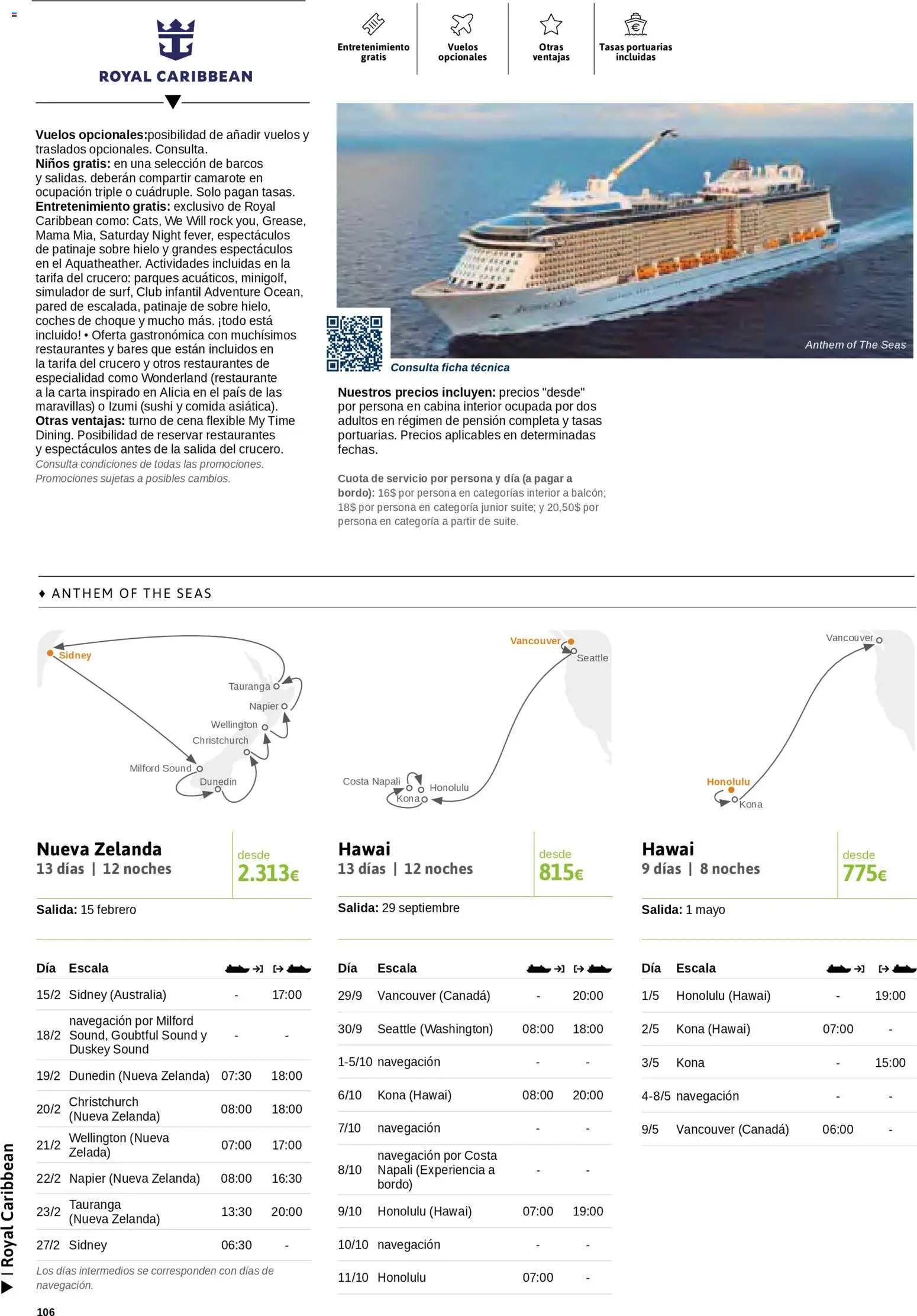 Viajes El Corte Inglés Cruceros marítimos │ válido desde el 01.01.2026 | Página: 107 | Productos: Ηλεκτρονικα ειδη, Σιδερώστρα, Navegación