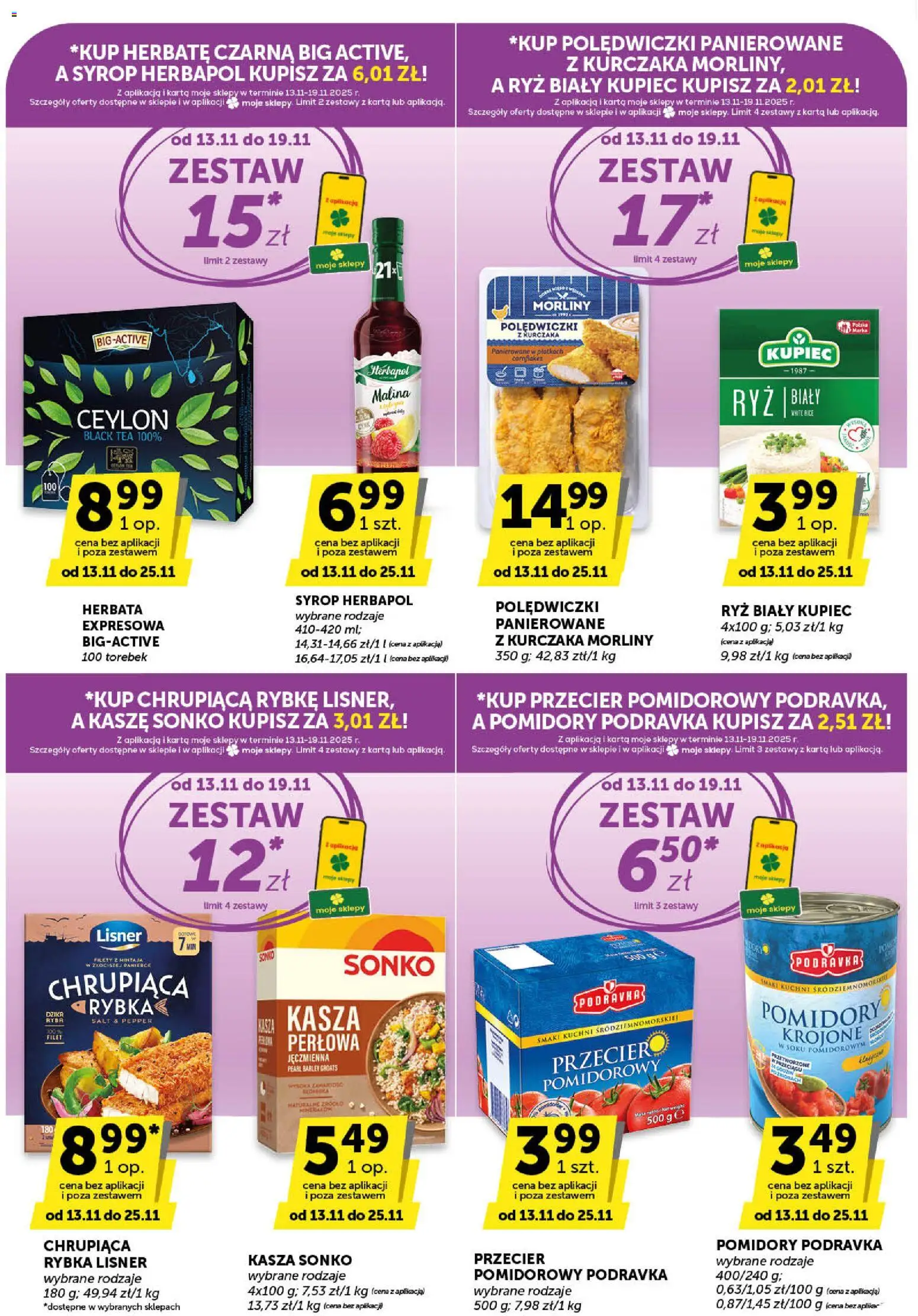 Euro Sklep Gazetka od 13.11.2025 | Strona: 10 | Produkty: Kasza, Pomidory, Ryż, Herbata