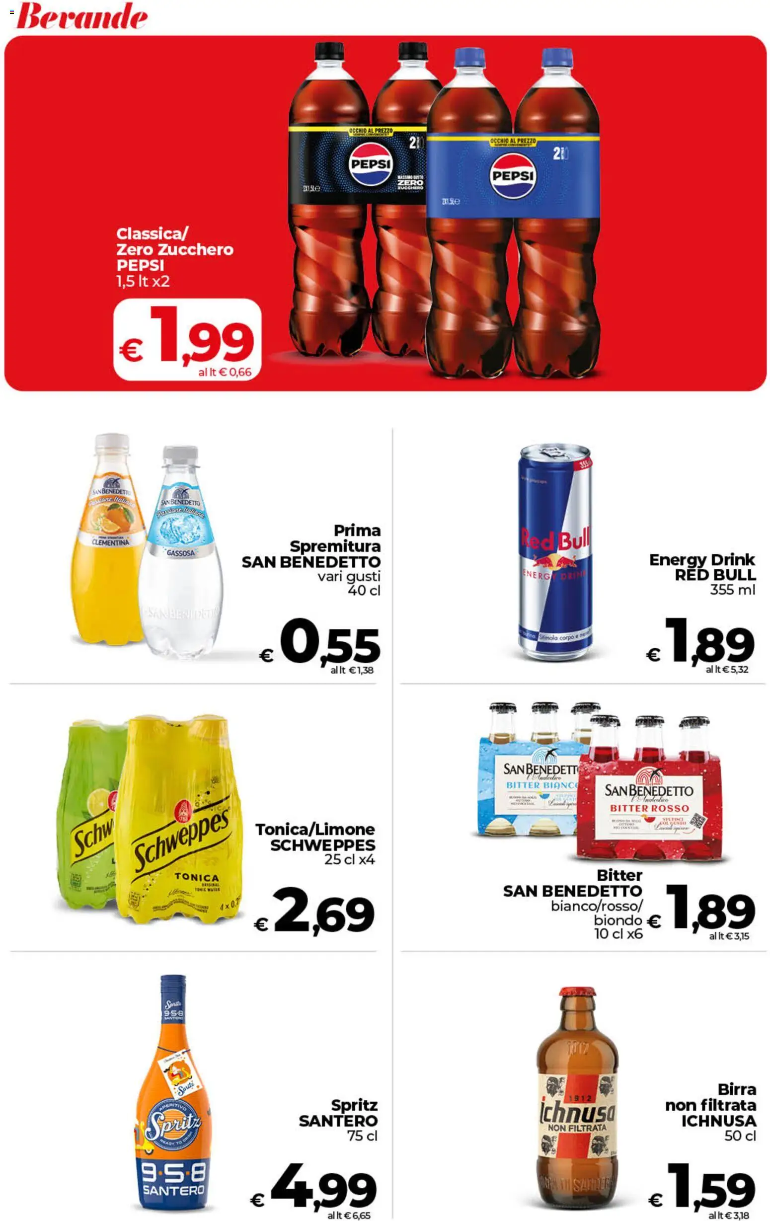 Volantino COOP del 24.02.2026 | Pagina: 37 | Prodotti: Birra, Zucchero, Red Bull, Pepsi