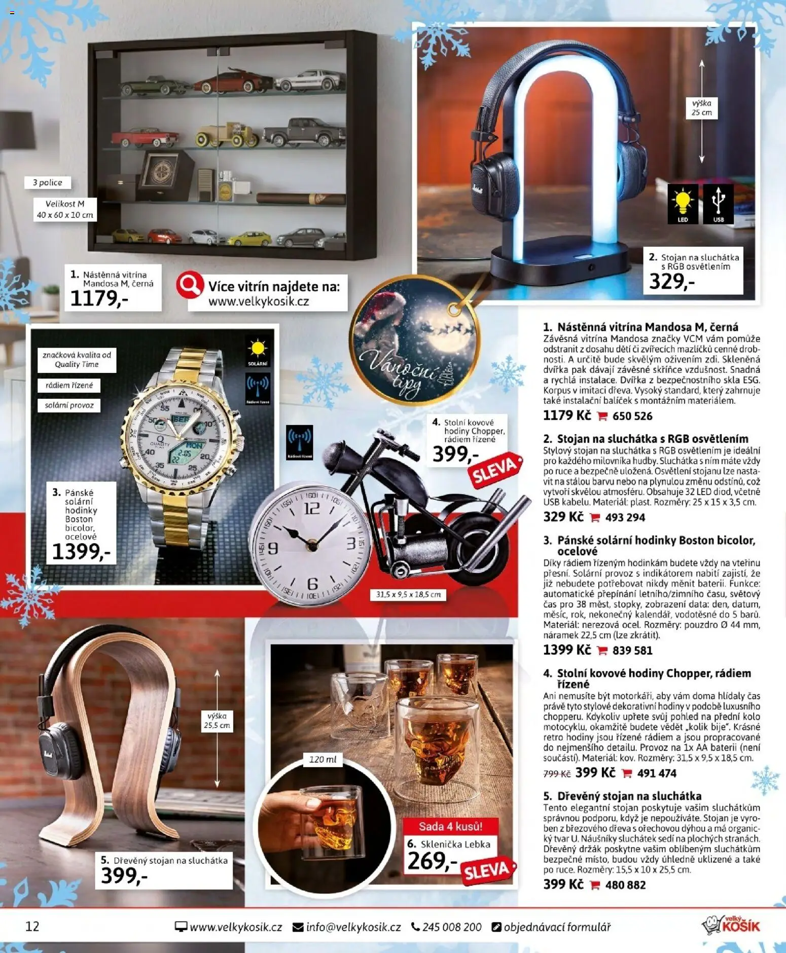 Velký Košík katalog prosinec 2025 od 01.12.2025 | Strana: 12 | Produkty: Vitrína, Pouzdro, USB, LED