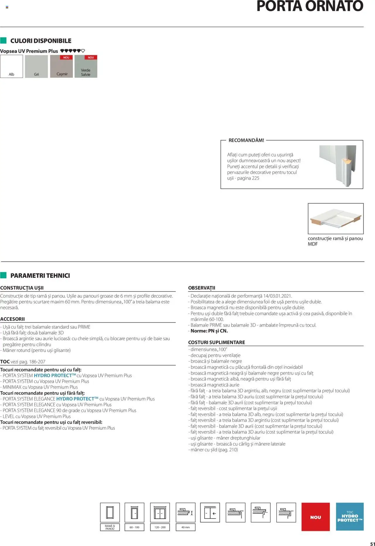 Noul catalog Proges – valabil de la 01.05.2025 | Pagină: 51 | Produse: Vopsea, Mâner, Ușă