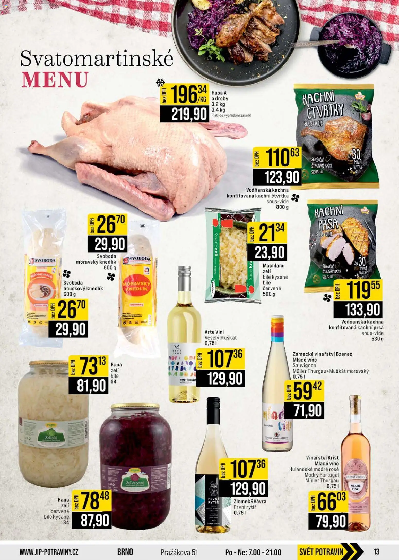 Jip leták - Cash & Carry od 05.11.2025 | Strana: 13 | Produkty: Víno, Kachní prsa, Kachna, Husa