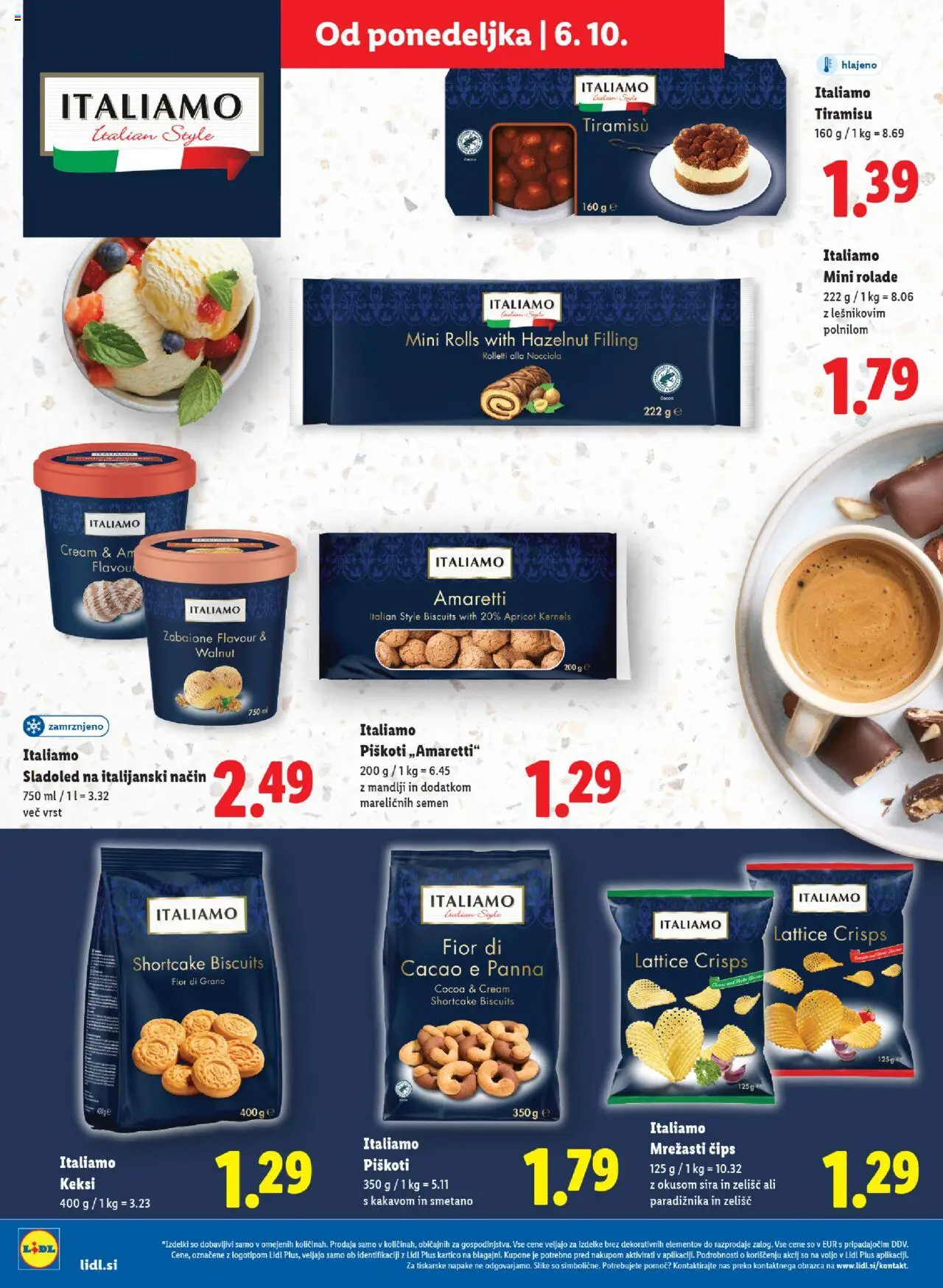 Novi Lidl katalog ponudbe – veljaven od 02.10.2025 | Stran: 58 | Izdelki: Keksi, Mandlji, Cips, Piskoti