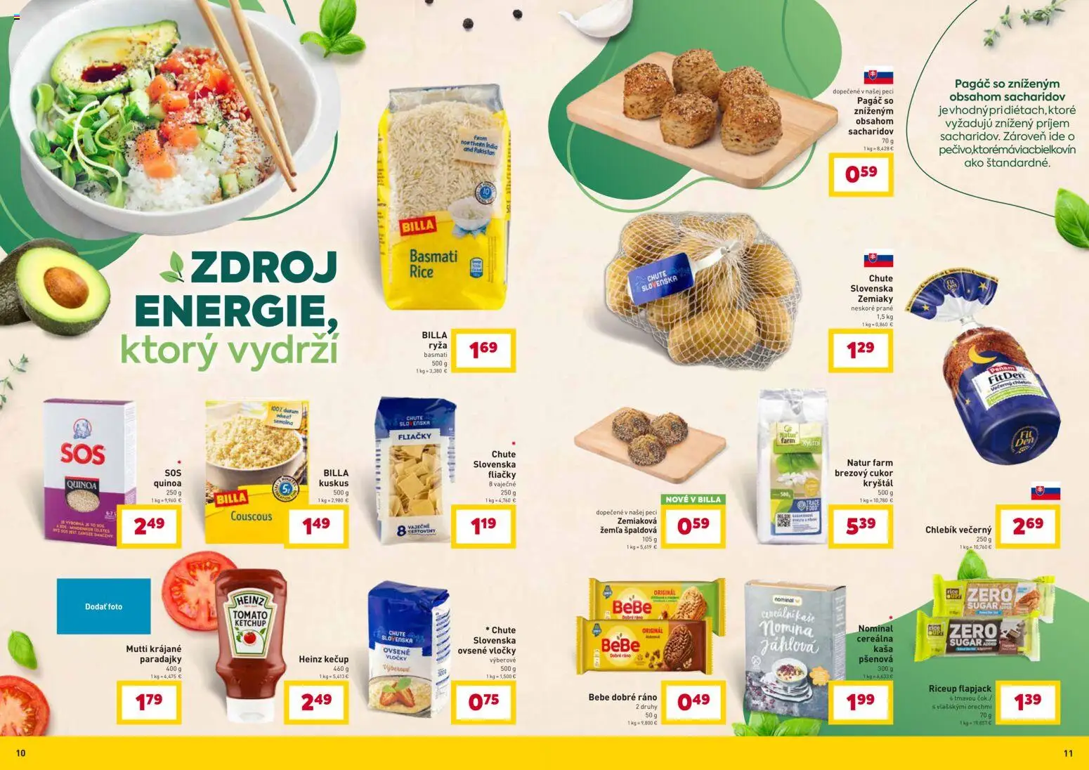 Nové Billa akcie – leták je platný od 02.01.2026 | Strana: 6 | Produkty: BeBe Dobré ráno, Paradajky, Ryža, Zemiaky