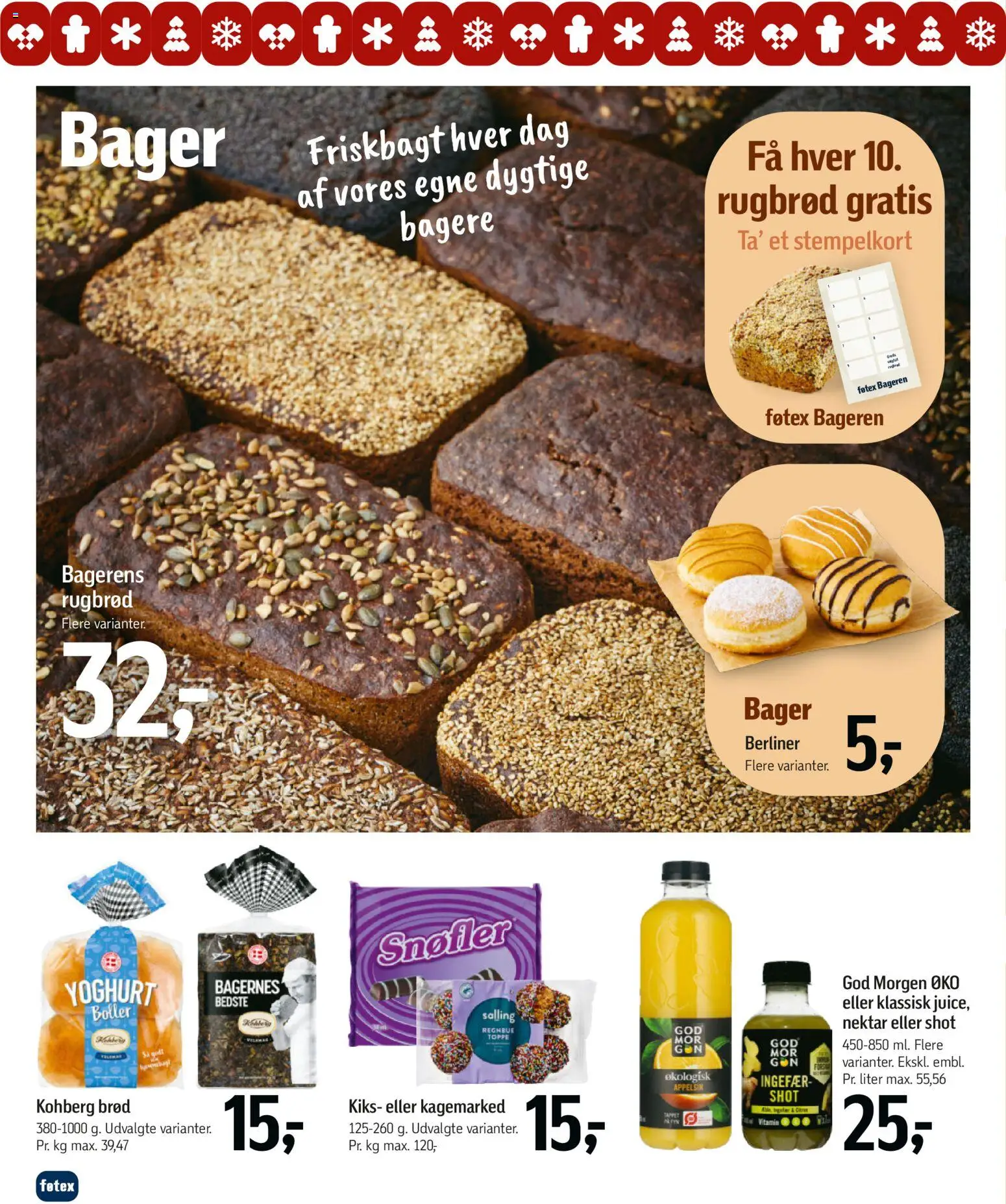 Føtex tilbudsavis – gyldig fra 28.11.2025 | Side: 33 | Produkter: Brød, Ingefær, Rugbrød, Toppe
