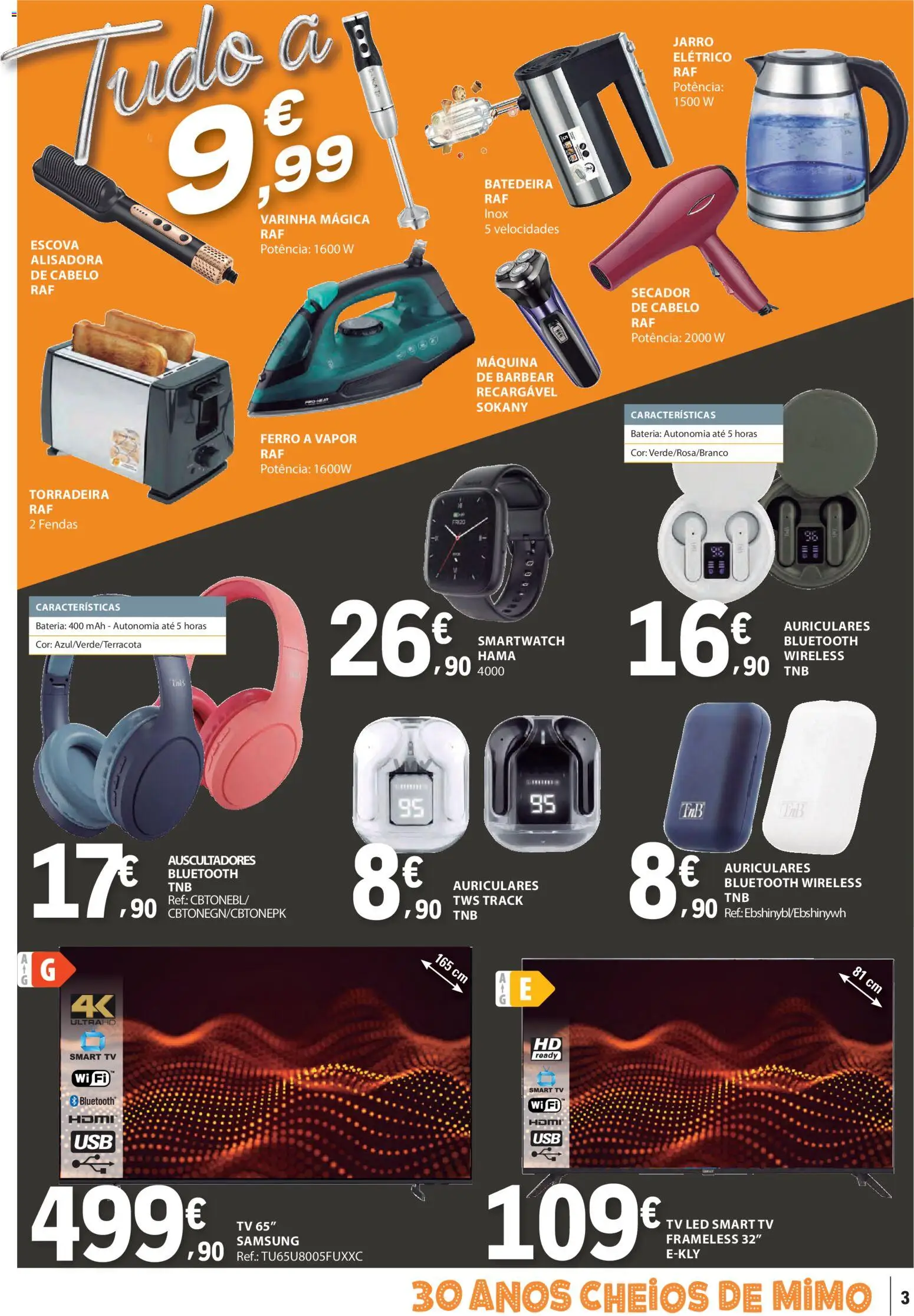 E.Leclerc - Black Friday │ válido de 28.11.2025 | Página: 3 | Produtos: Ferro a vapor, Tv led, Ferro, Smartwatch