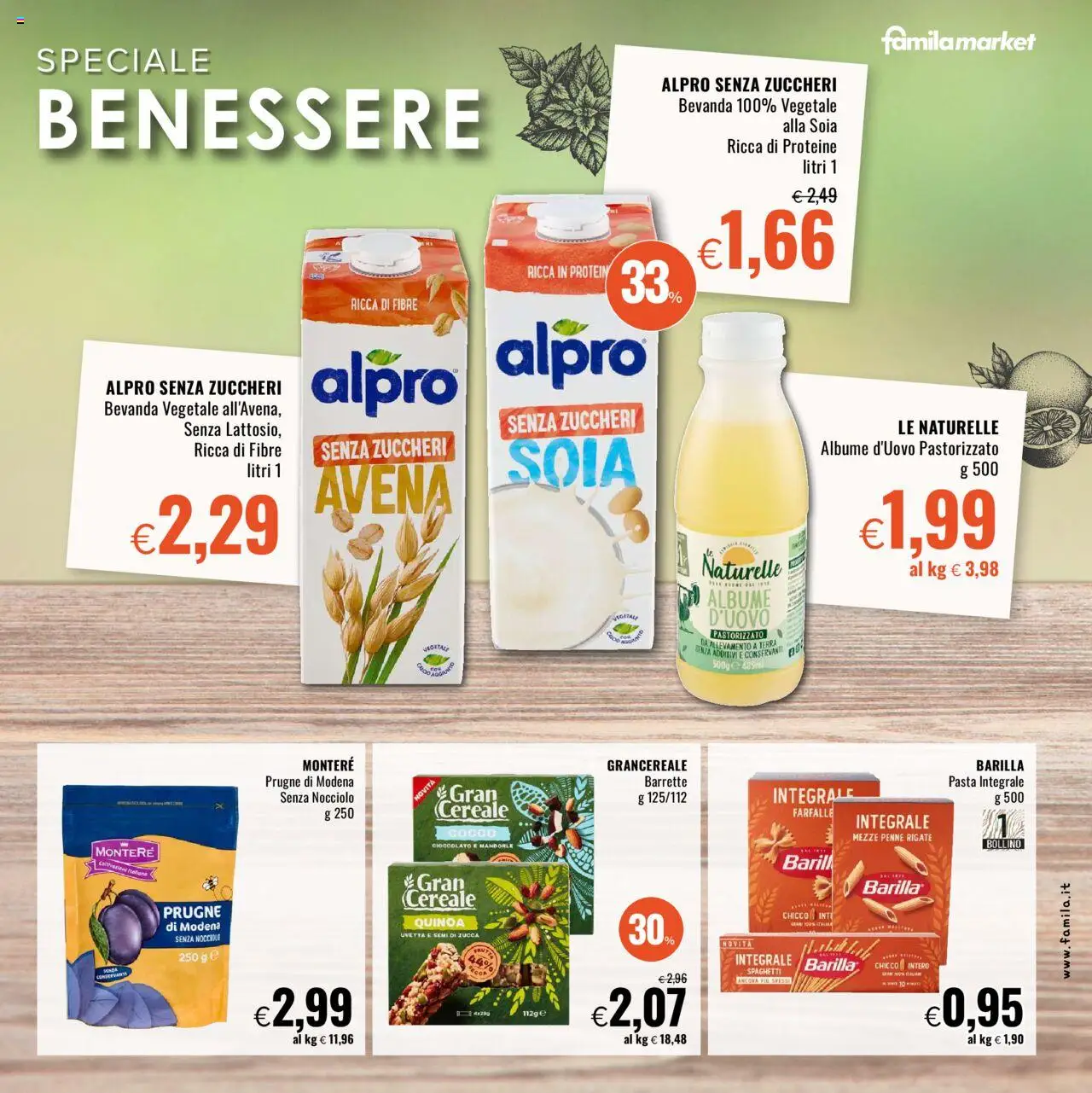 Volantino Famila del 21.08.2025 | Pagina: 9 | Prodotti: Cioccolato, Pasta, Cocco, Quinoa
