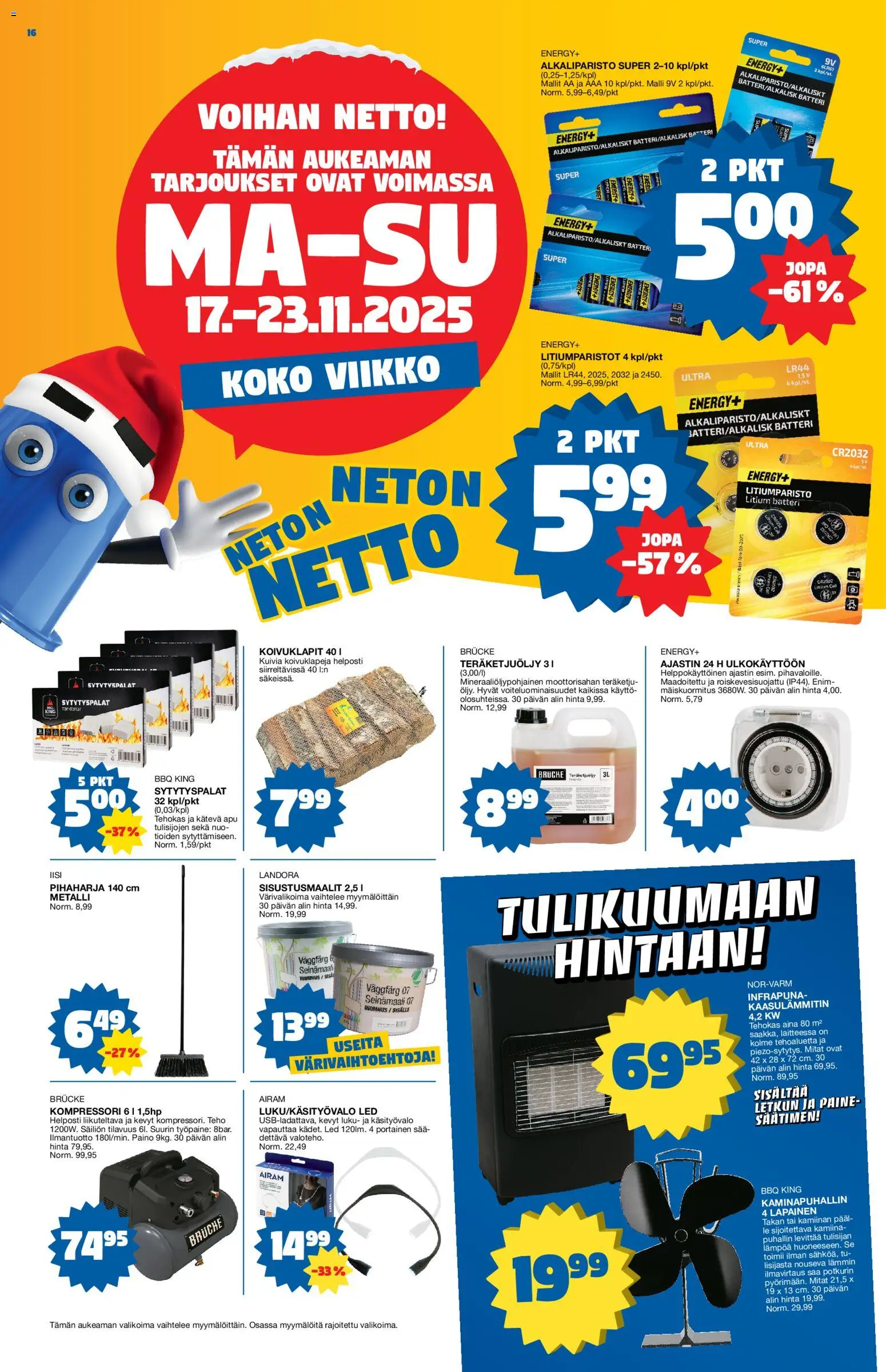 Tokmanni - Black Friday – voimassa 17.11.2025 alkaen | Sivu: 16 | Tuotteet: Kompressori