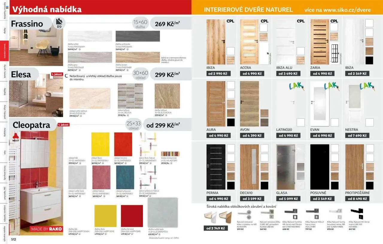 Siko koupelny katalog Koupelny 2025/2026 od 14.10.2025 | Strana: 260 | Produkty: Dlažba, Interiérové dveře, Wc