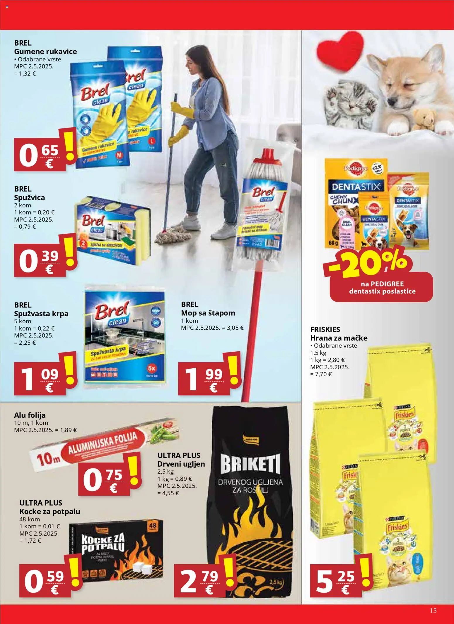 Ultra Gros katalog | vrijedi od 02.01.2026 | Stranica: 15 | Proizvodi: Kocke za potpalu, Krpa, Rukavice, Briketi