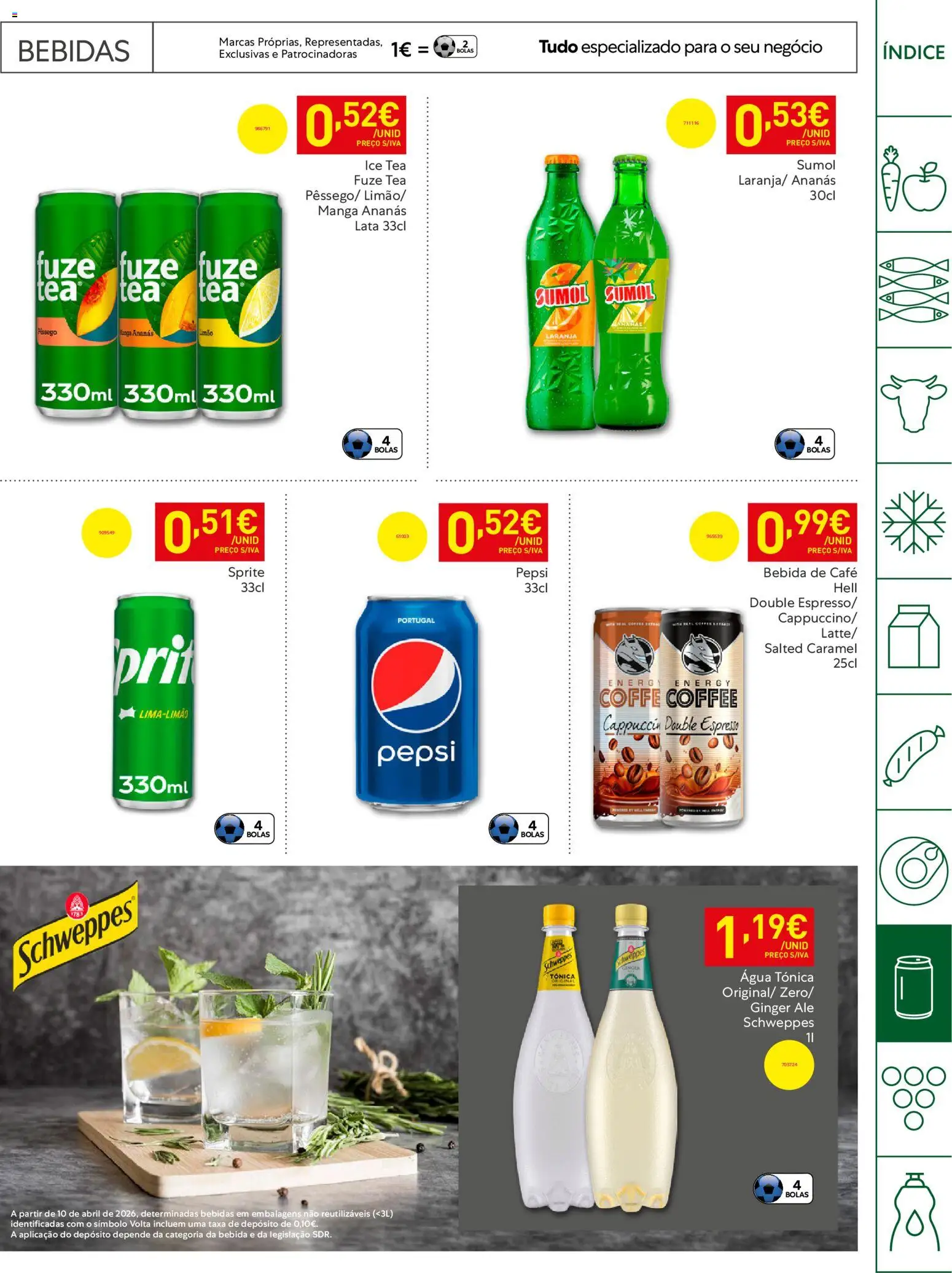 Recheio Horeca │ válido de 21.04.2026 | Página: 25 | Produtos: Agua, Café, Bebida