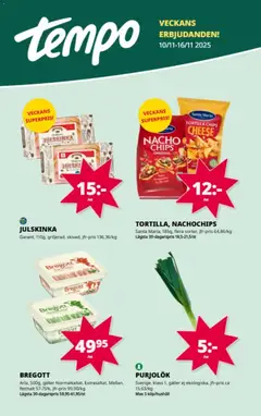 Tempo - erbjudanden - Förhandsvisning av reklamblad från butik Tempo aktuell från 10.11.2025