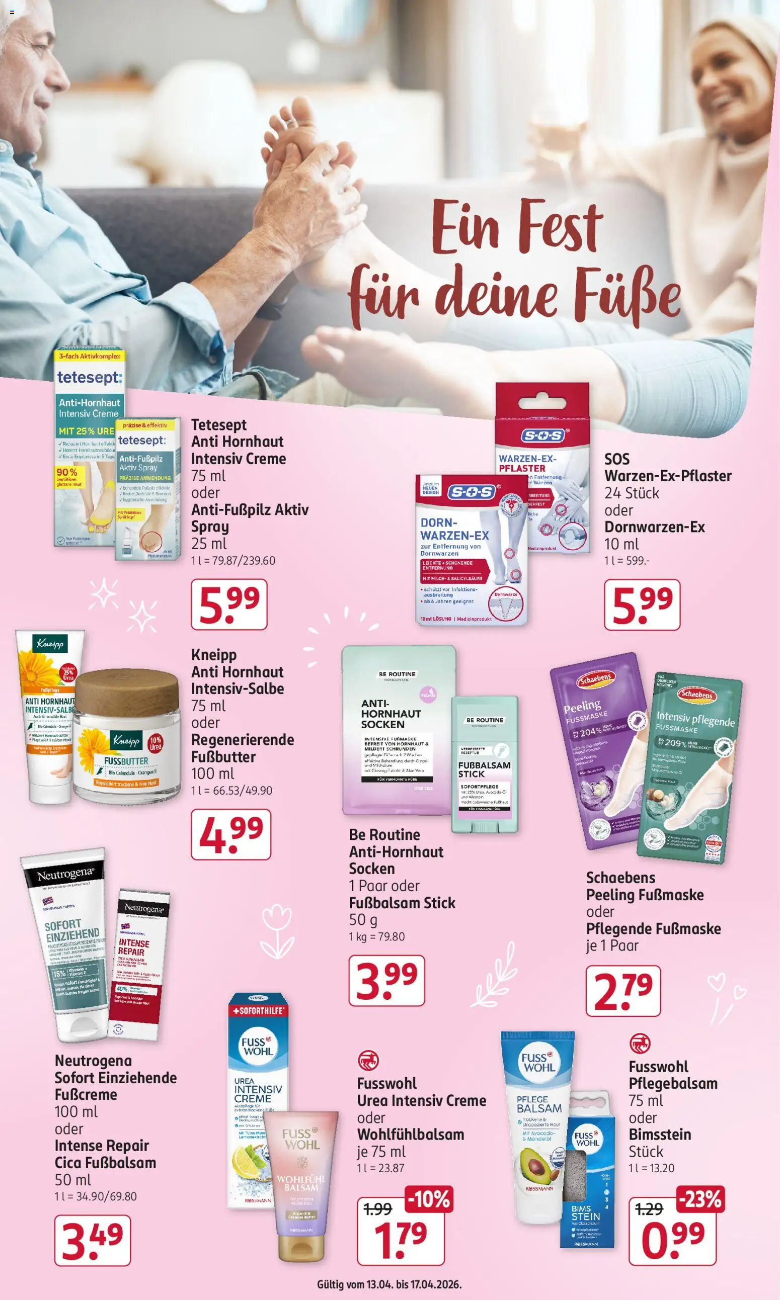 Rossmann Prospekt 	 – gültig ab 13.04.2026 | Seite: 10 | Produkte: Creme, Peeling, Avocado, Socken