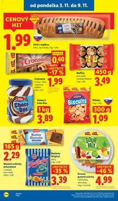 Lidl leták platný od 03.11.2025 | Strana: 24 | Produkty: Závin, Cukríky, Maslove sušienky, Krém