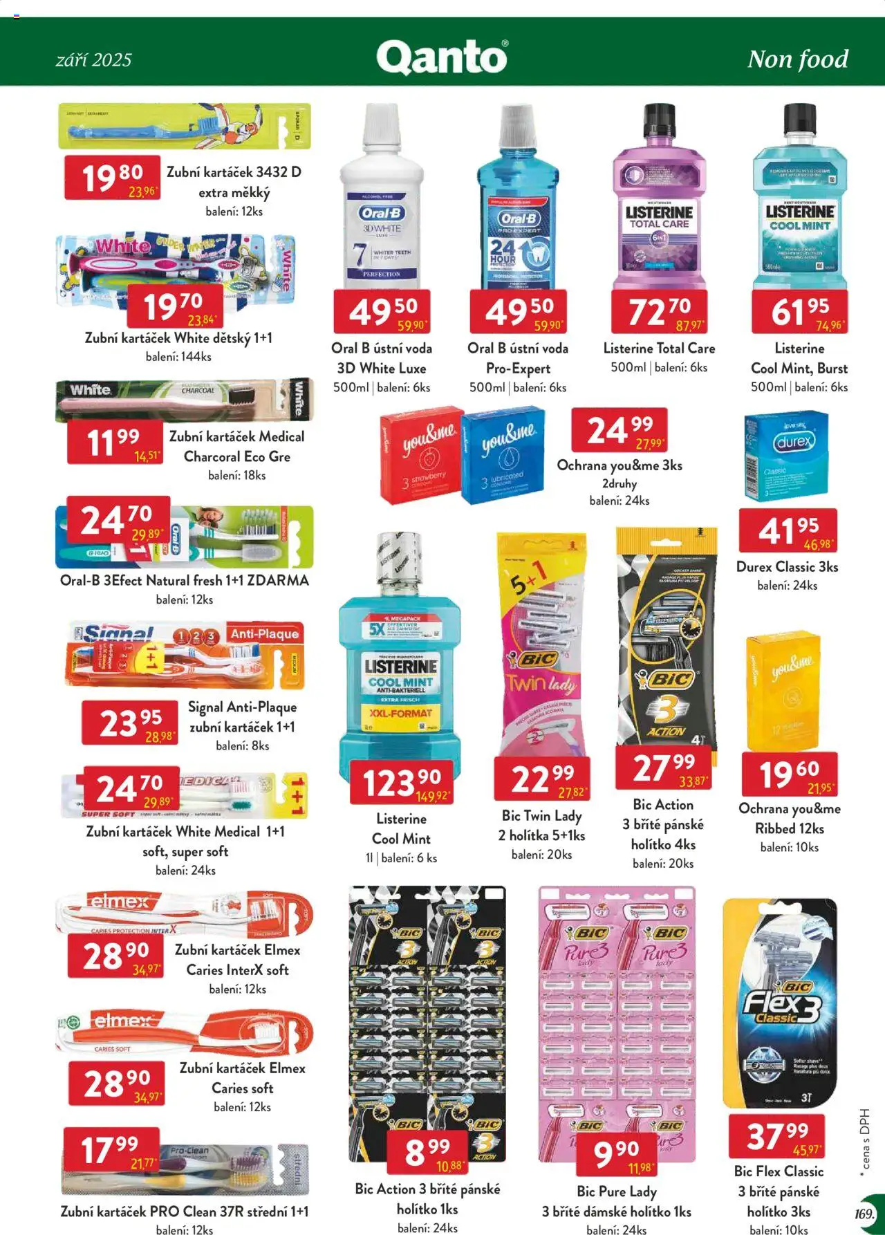 Astur & Qanto leták - Velkoobchod 09/2025 od 01.09.2025 | Strana: 169 | Produkty: Elmex, Voda, Listerine, Durex