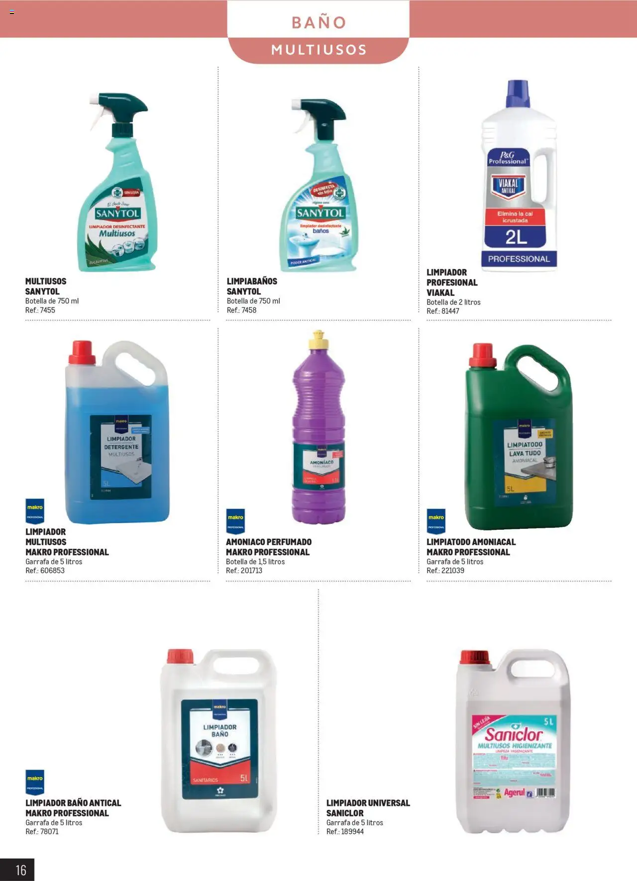 Makro - Catálogo Limpieza - Prat │ válido desde el 11.06.2025 | Página: 16 | Productos: Detergente, Baño