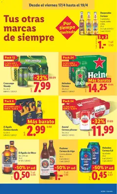 Vista previa Desperados Cerveza, 3 variedades: tequila, mojito o lima. 33 cl válido desde el 13.04.2026 | Página: 35