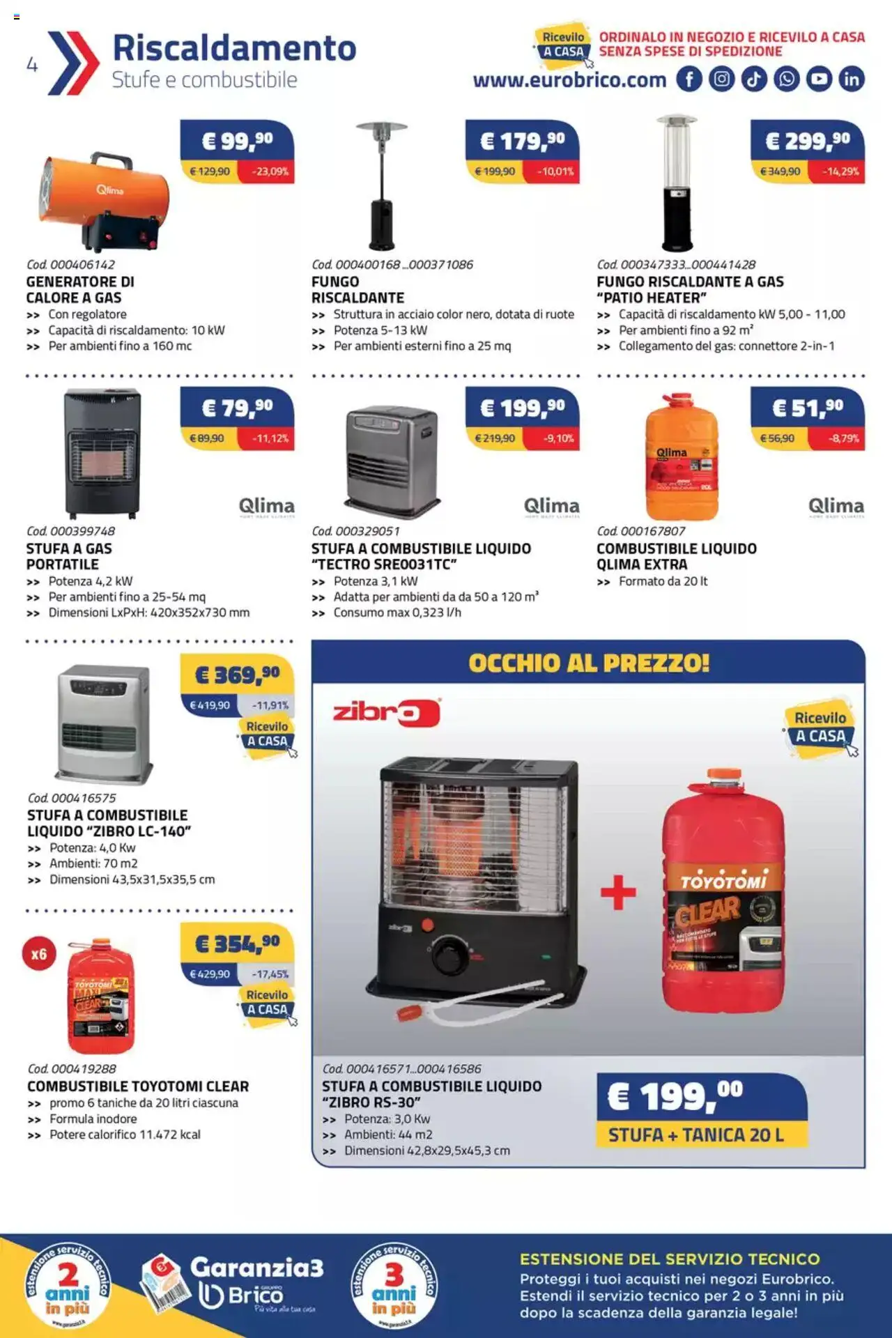 Volantino Eurobrico del 09.10.2025 | Pagina: 4 | Prodotti: Lima, Connettore, Generatore, Stufa a gas