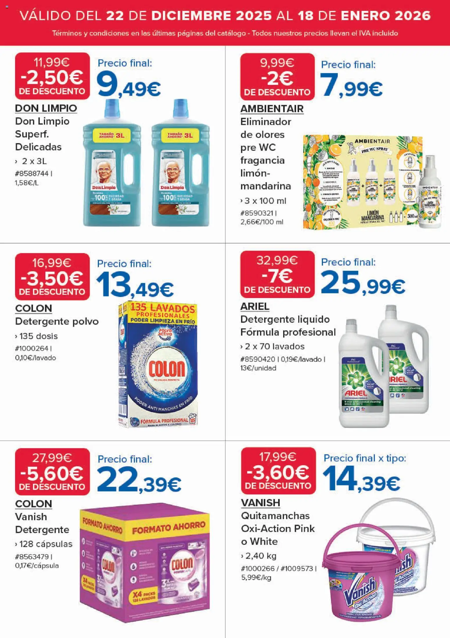 Costco catálogo │ válido desde el 22.12.2025 | Página: 12 | Productos: Fragancia, Polvo, Detergente, Detergente líquido
