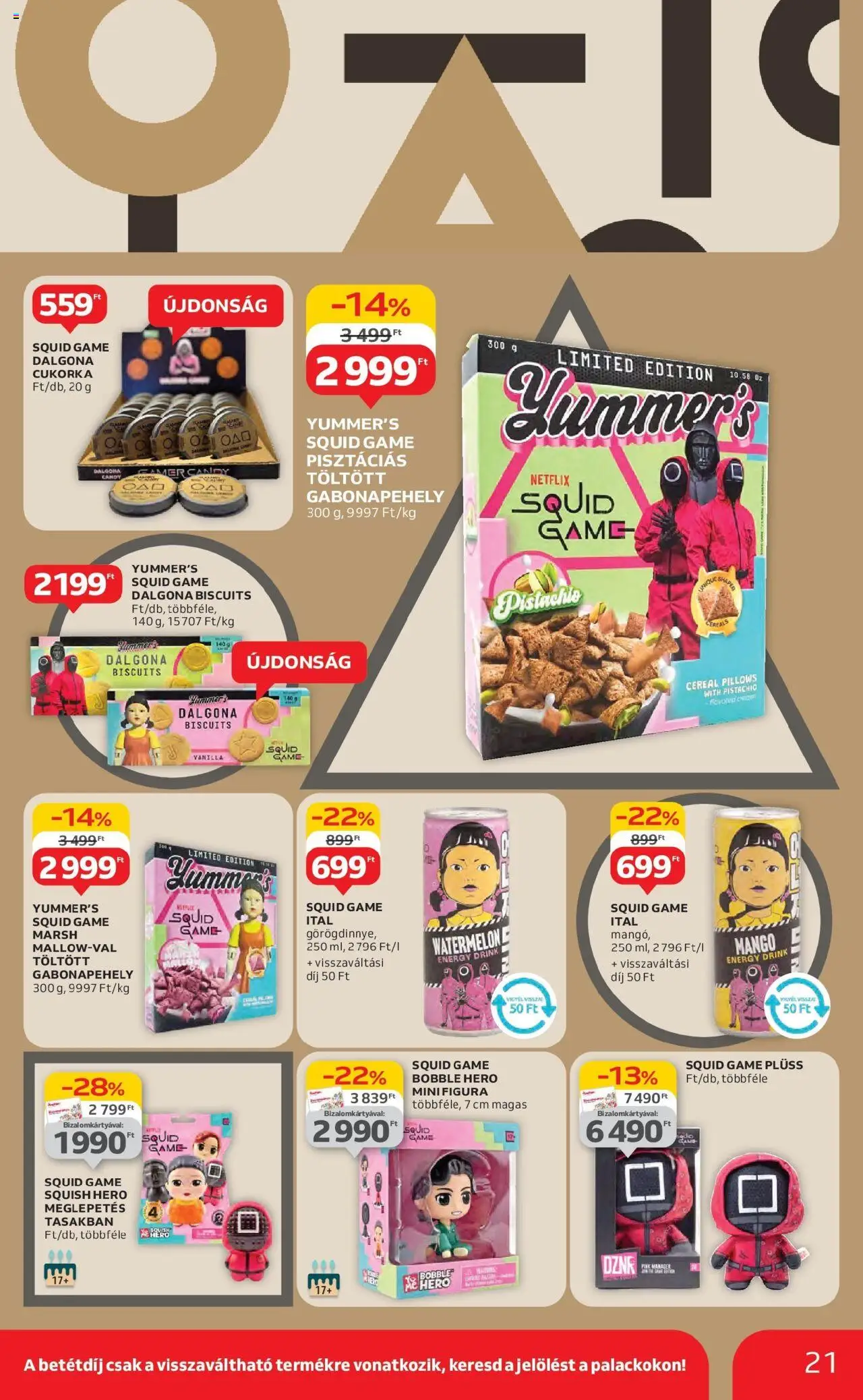 Auchan akciós ujság - amely érvényes a következő dátumtól: 19.06.2025 | Oldal: 21 | Termékek: Görögdinnye, Gabonapehely, Plüss, Mangó