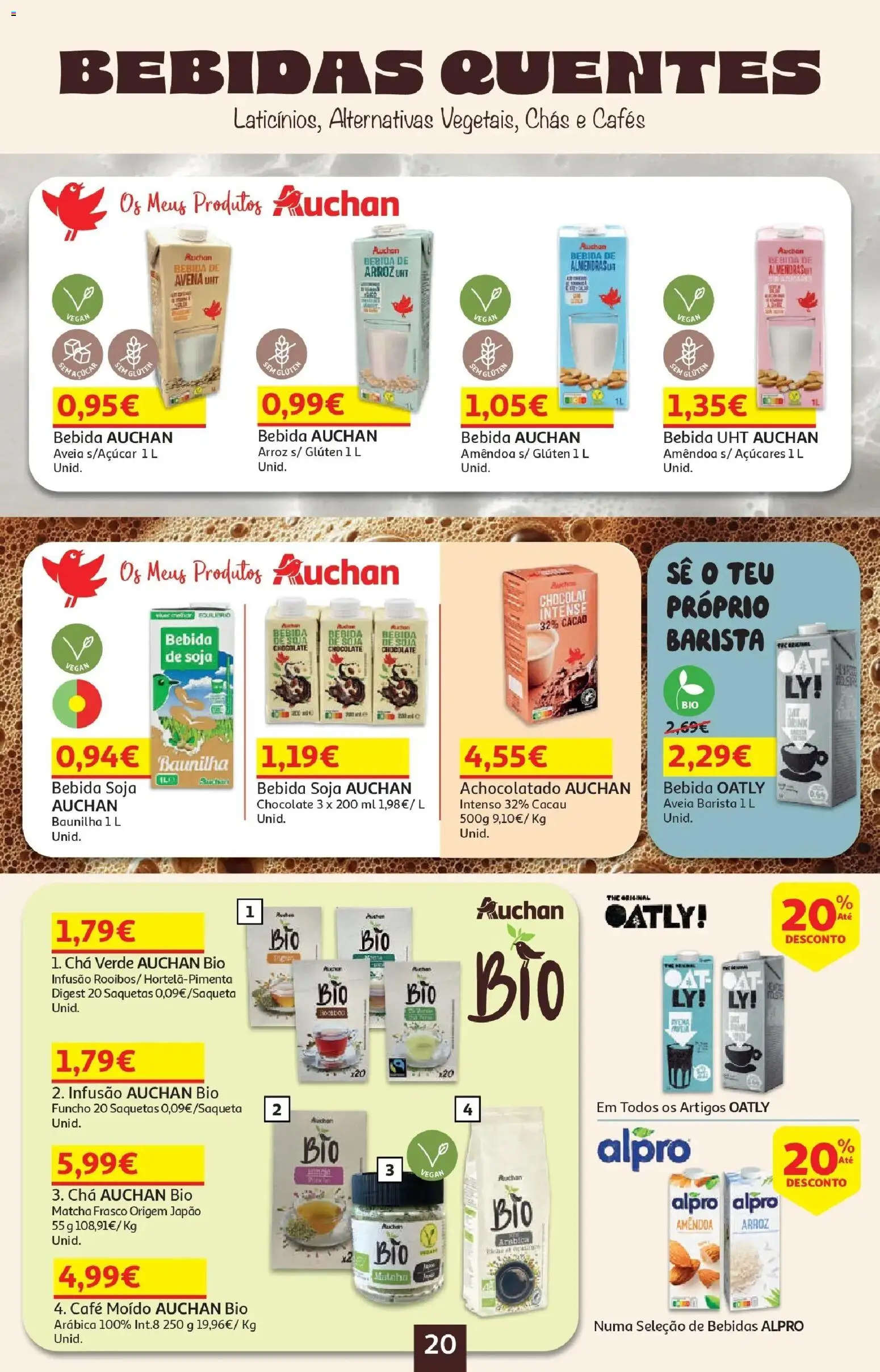 Auchan - O bem-estar começa em casa! │ válido de 26.12.2025 | Página: 20 | Produtos: Soja, Aveia, Chocolate, Bebida