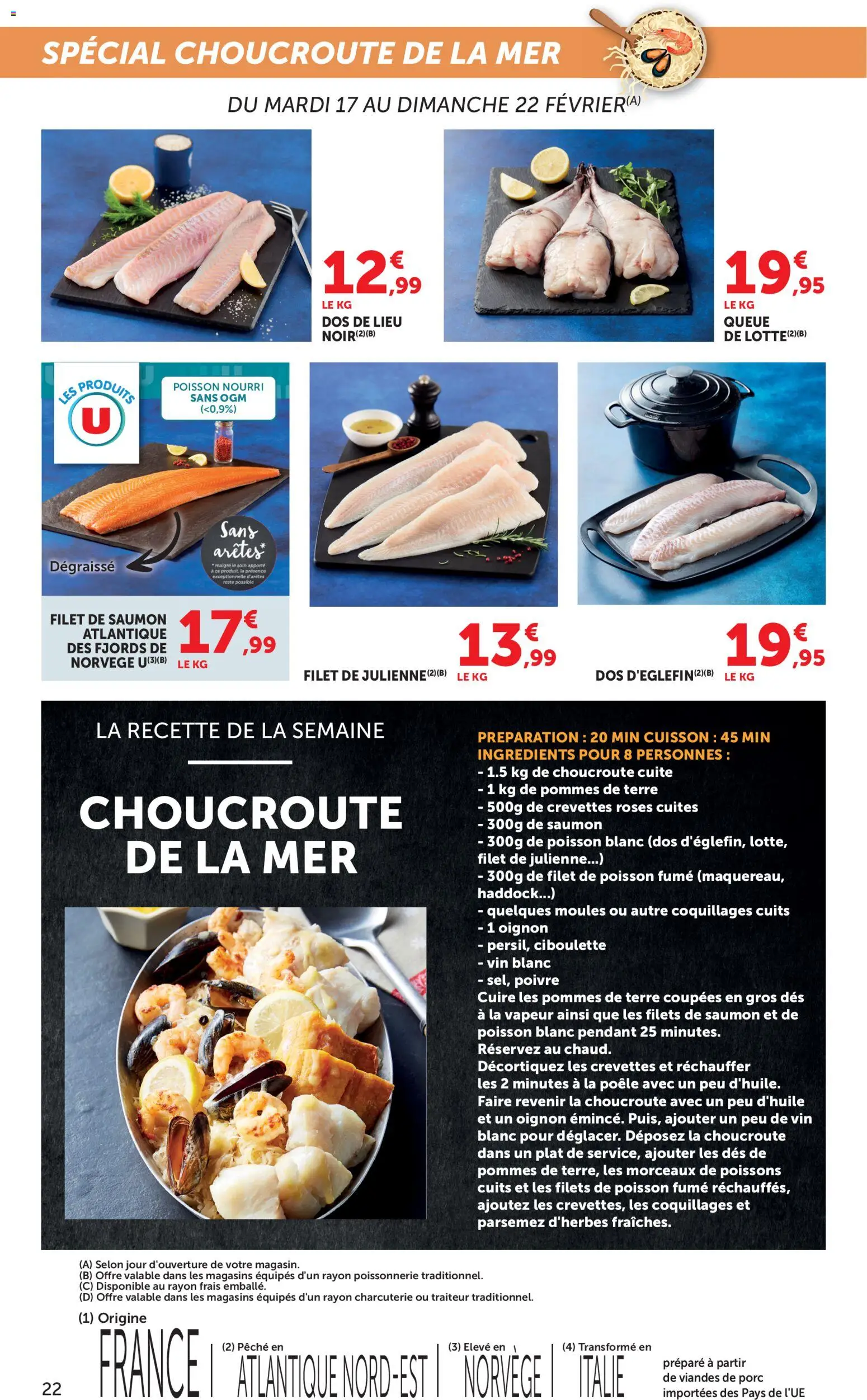 {H1} | Page: 22 | Produits: Poissonnerie, Filet de saumon, Saumon, Pommes de terre