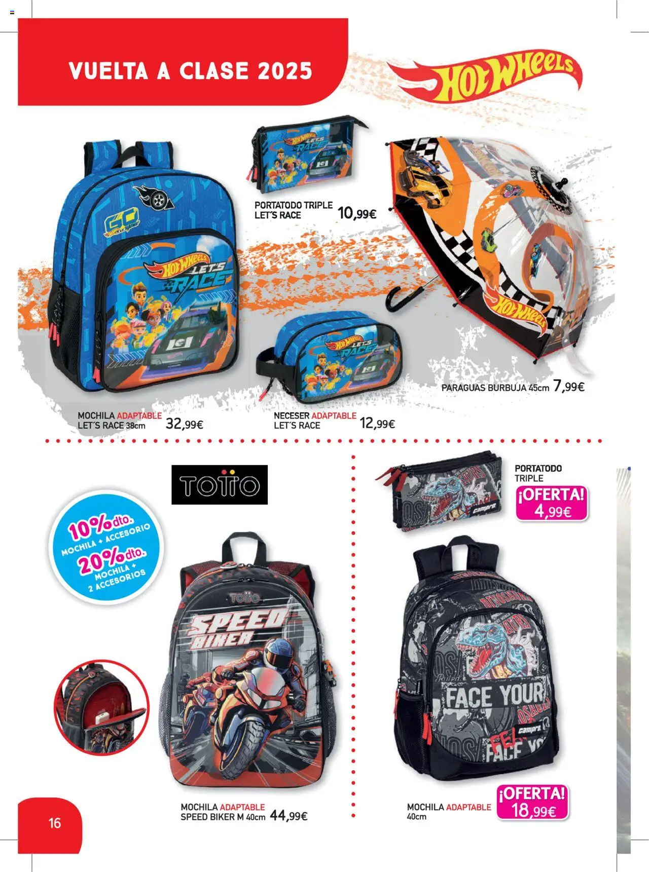 Toy Planet catálogo Vuelta al Cole │ válido desde el 06.08.2025 | Página: 16 | Productos: Mochila, Neceser