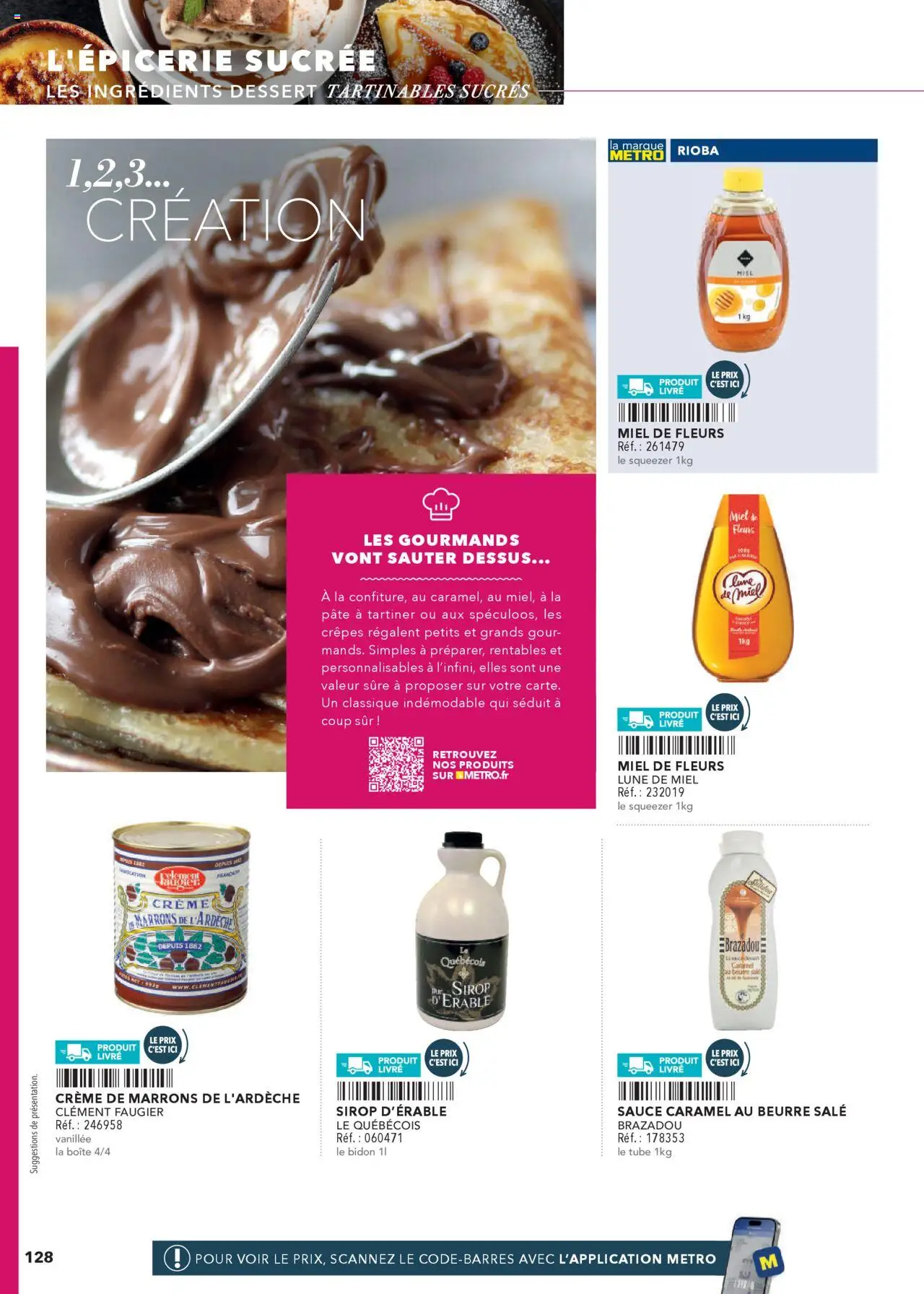  | Page: 128 | Produits: Pâte à tartiner, Beurre, Livre, Crème