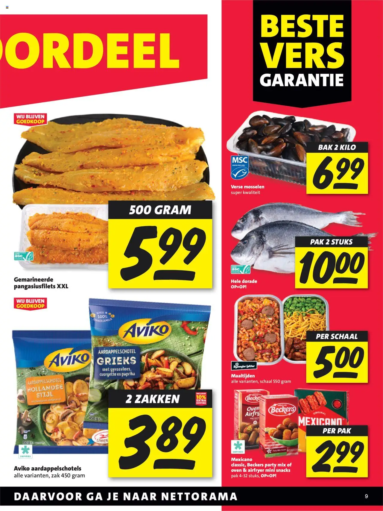  | Pagina: 9 | Producten: Snacks, Courgette, Mosselen, Kész piskótalap